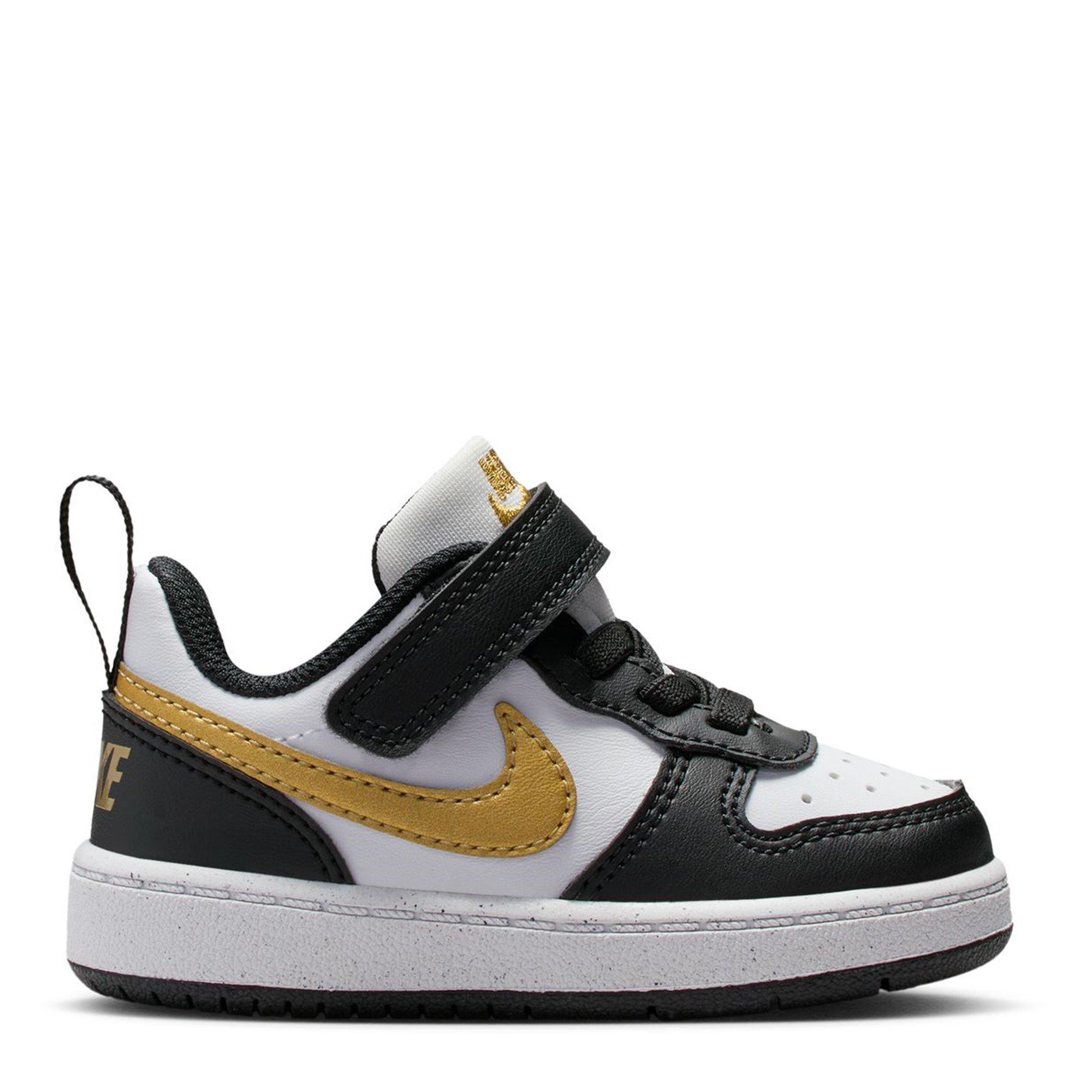 Nike  Court Borough Low Recraft Shoes Infants - Black/Gold - C9 (26.5)