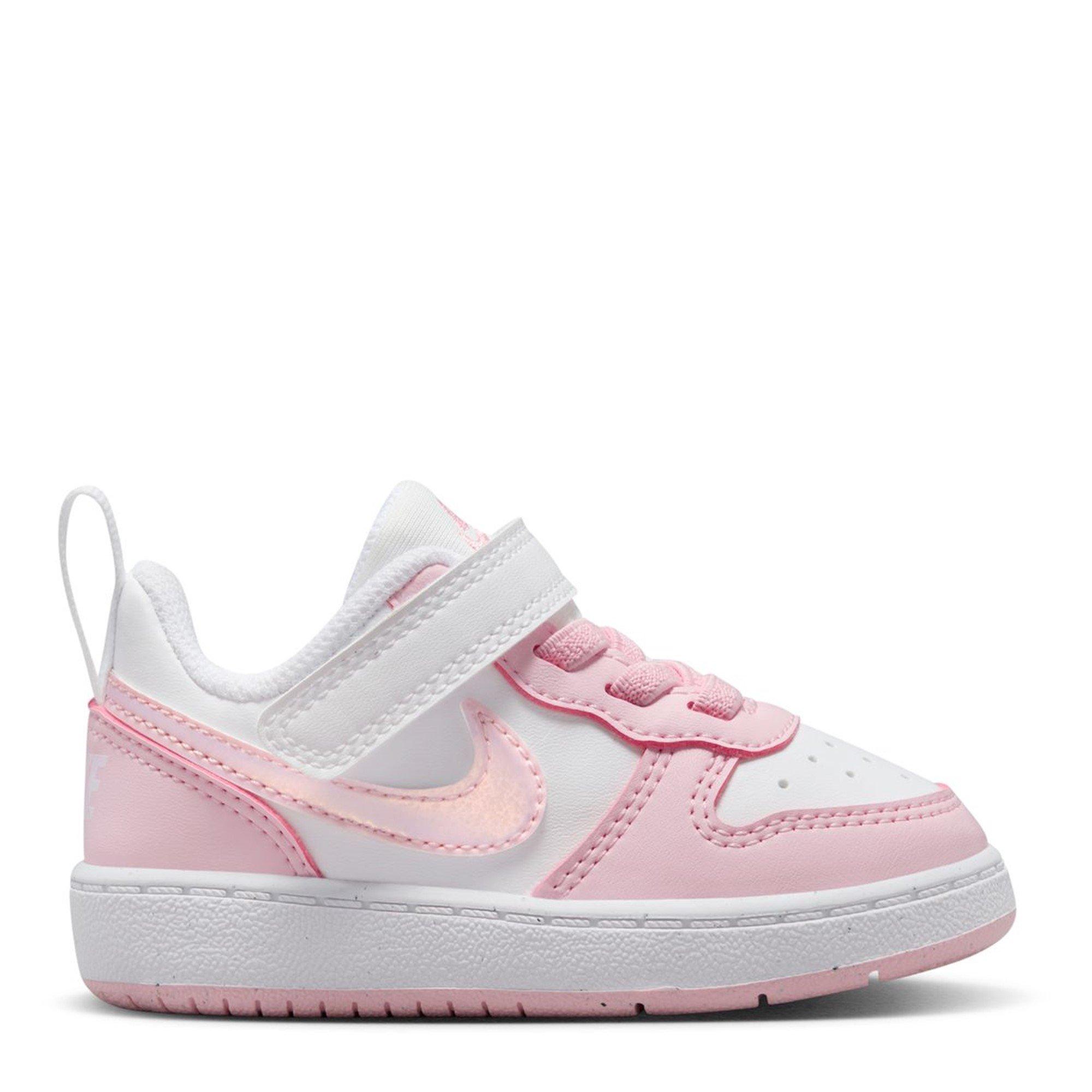 Nike  Court Borough Low Recraft Shoes Infants - White/Pink - C8 (25.5)
