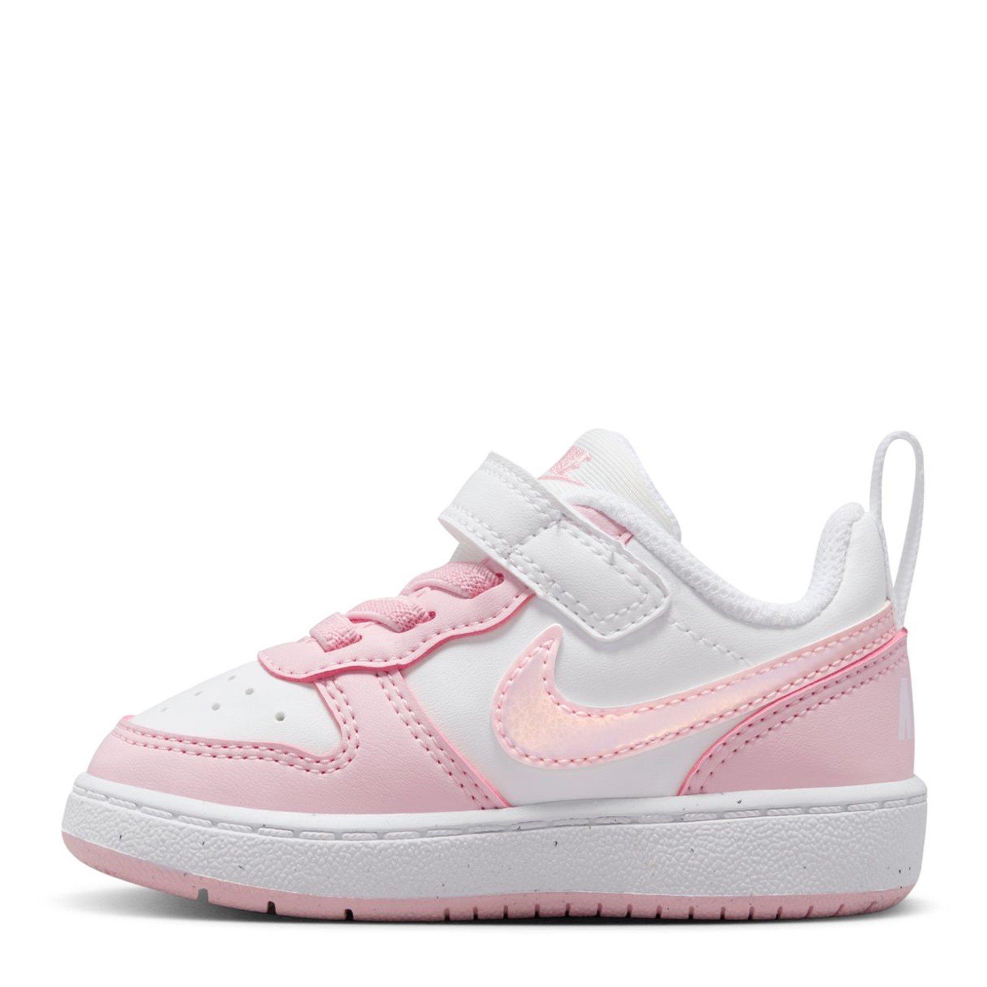 Wit/Roze - Nike - Court Borough Low Recraft Shoes Infants - 2