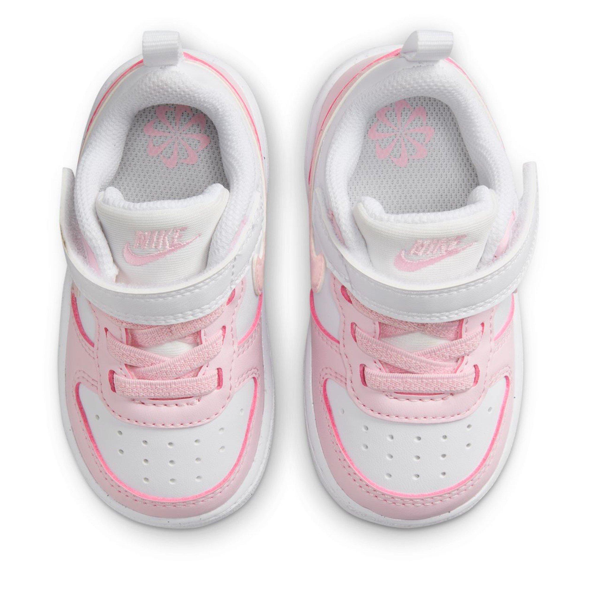 Wit/Roze - Nike - Court Borough Low Recraft Shoes Infants - 5