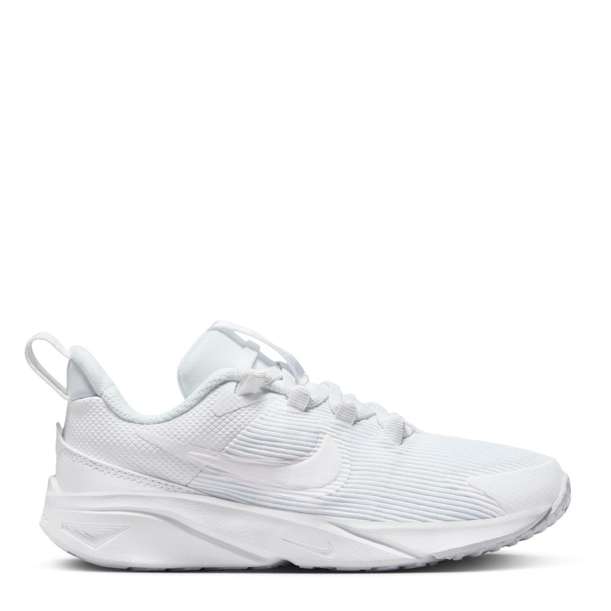 Nike Boys Star Runner 4 Little Kids' Shoes - White/White - C10 (27.5)