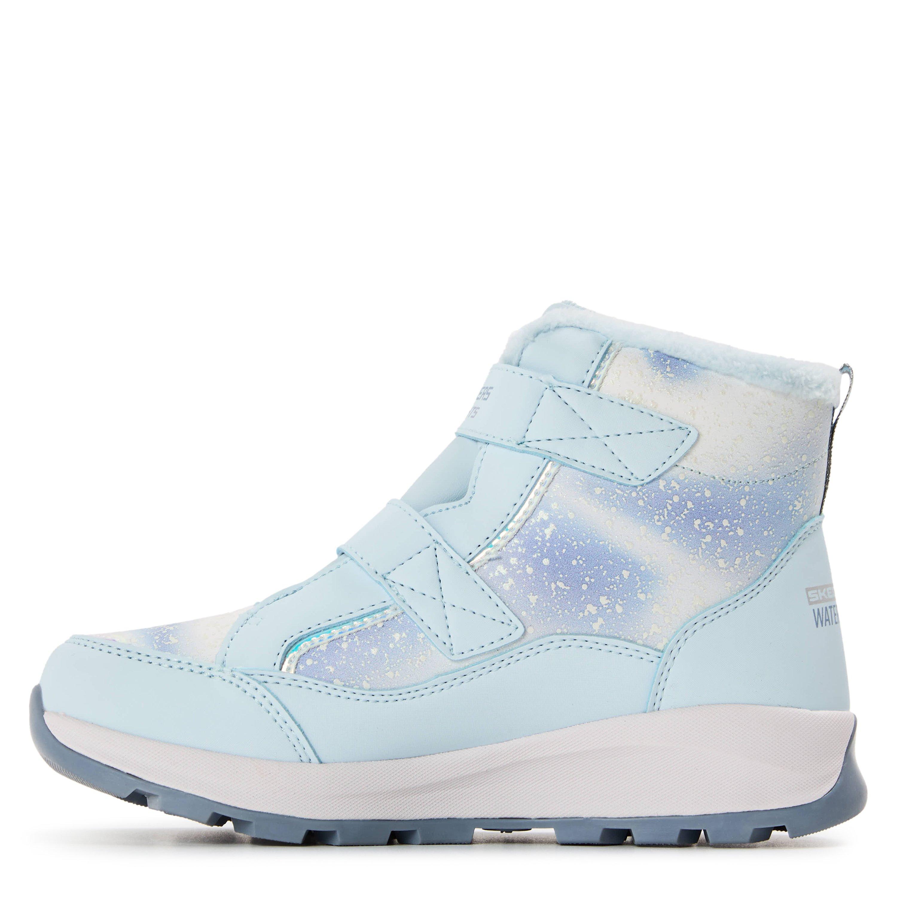 Azzurro Chiaro - Skechers - Double Strap Lighted Waterproof Mid Walking Shoes Unisex Kids - 2