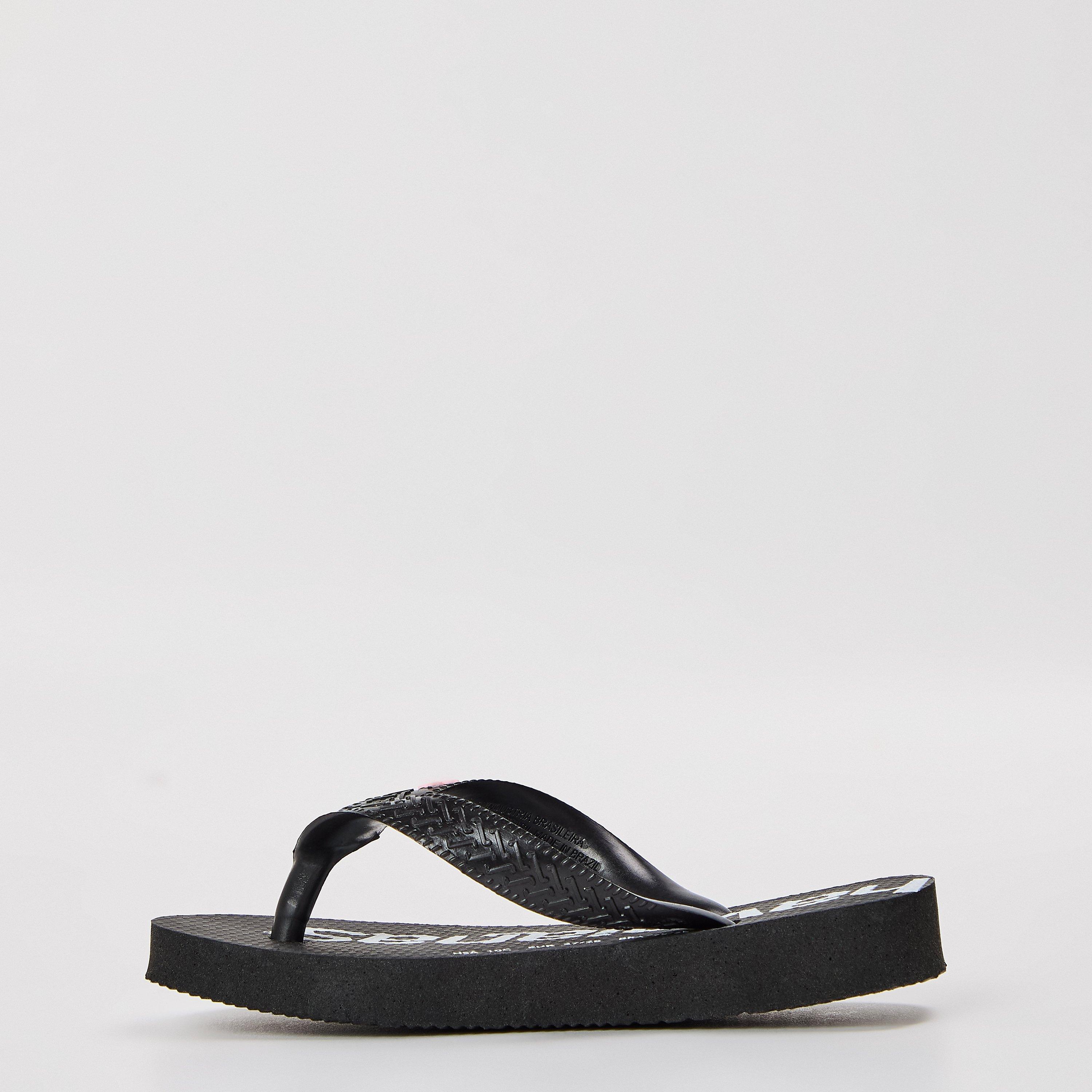 Black - Havaianas - Hav. Top Logomania Black 25/26 Flip Flops Unisex Kids - 2