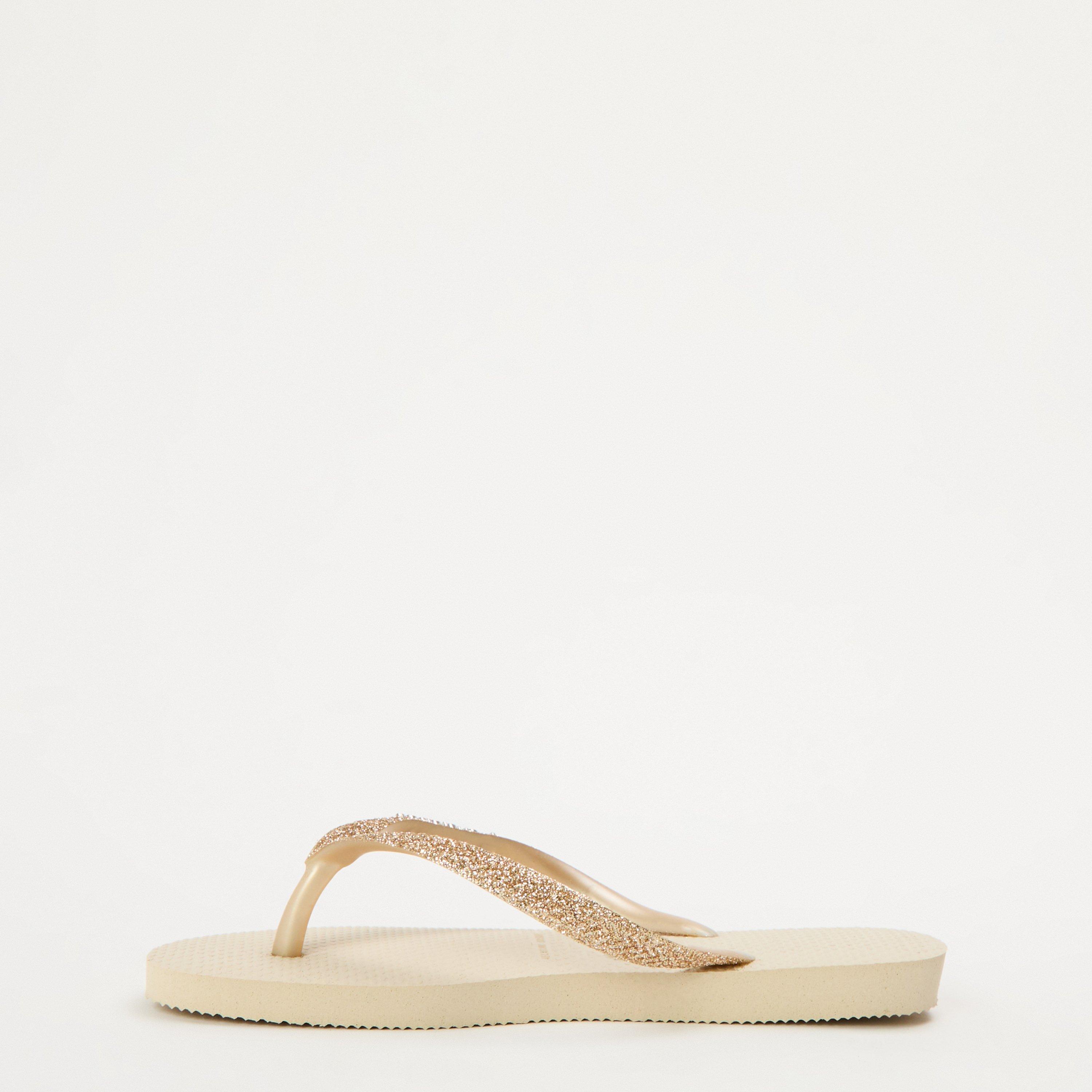 Beige - Havaianas - Hav. Slim Glitter Ii Beige 29/30 Flip Flops Unisex Kids - 2