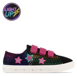 Fabric Flash Canvas Light Up Trainers