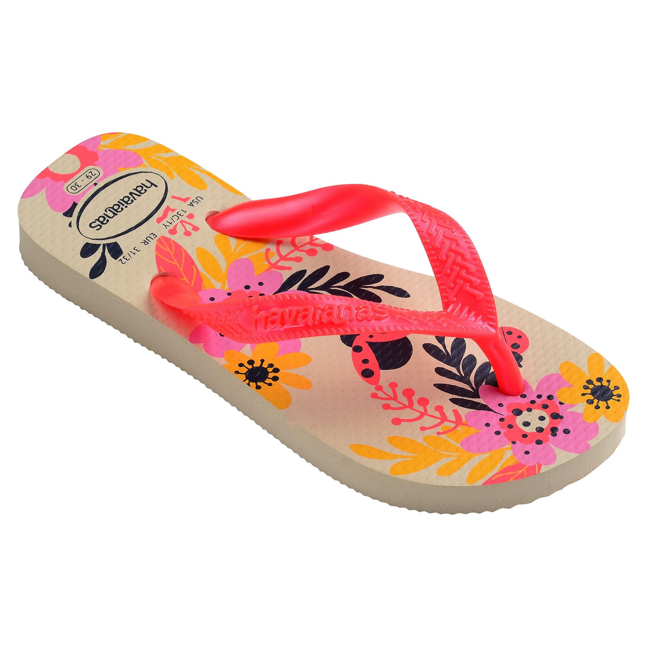 Beige - Havaianas - Hav. Kids Flores Beige 27/28 Flip Flops Unisex - 2