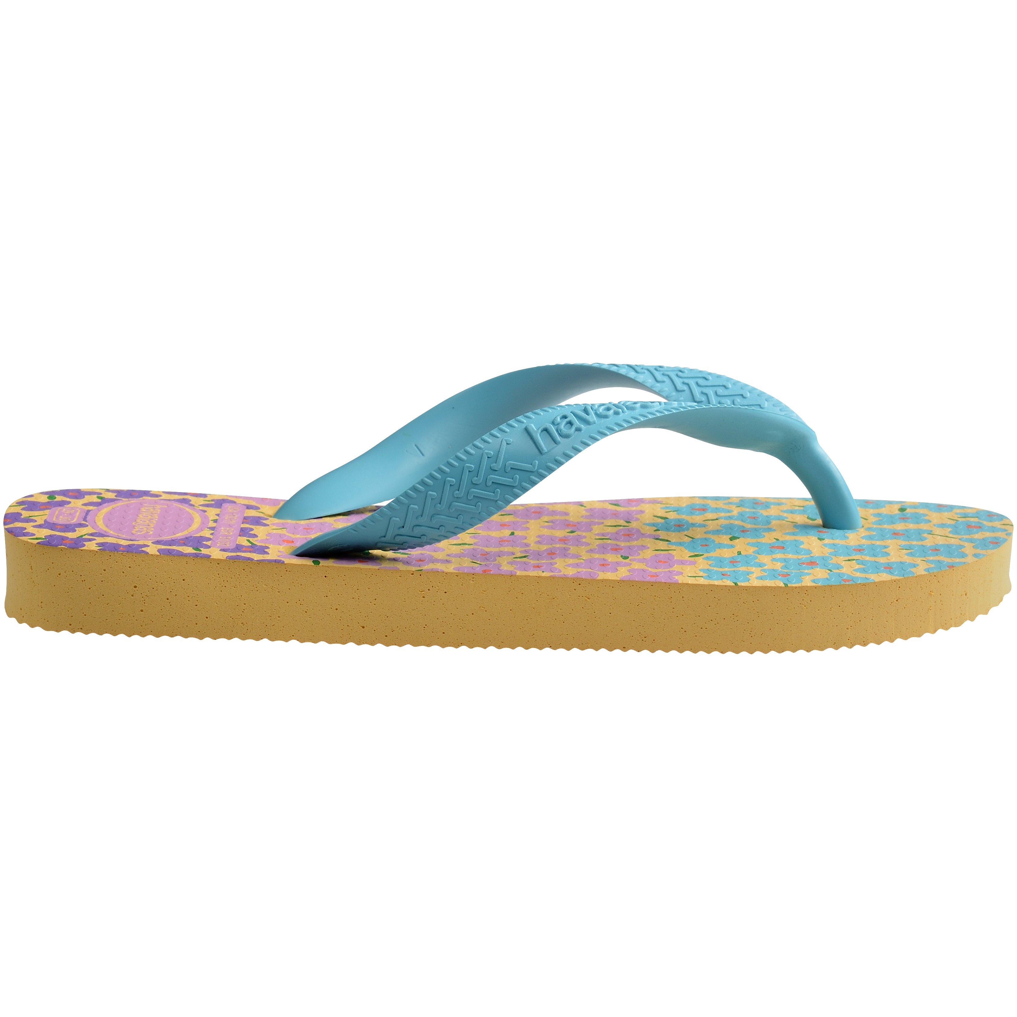 Yellowblue - Havaianas - Unisex Kids Flores Beige Flip Flops - 1