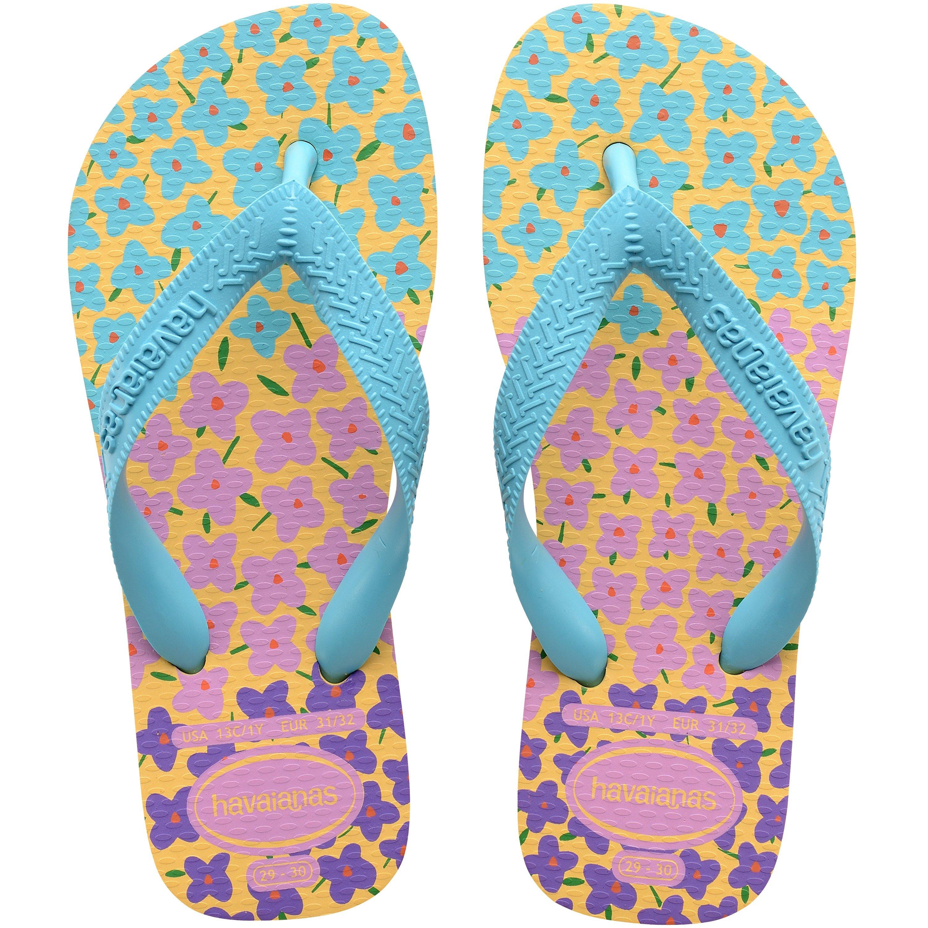 Yellowblue - Havaianas - Unisex Kids Flores Beige Flip Flops - 3