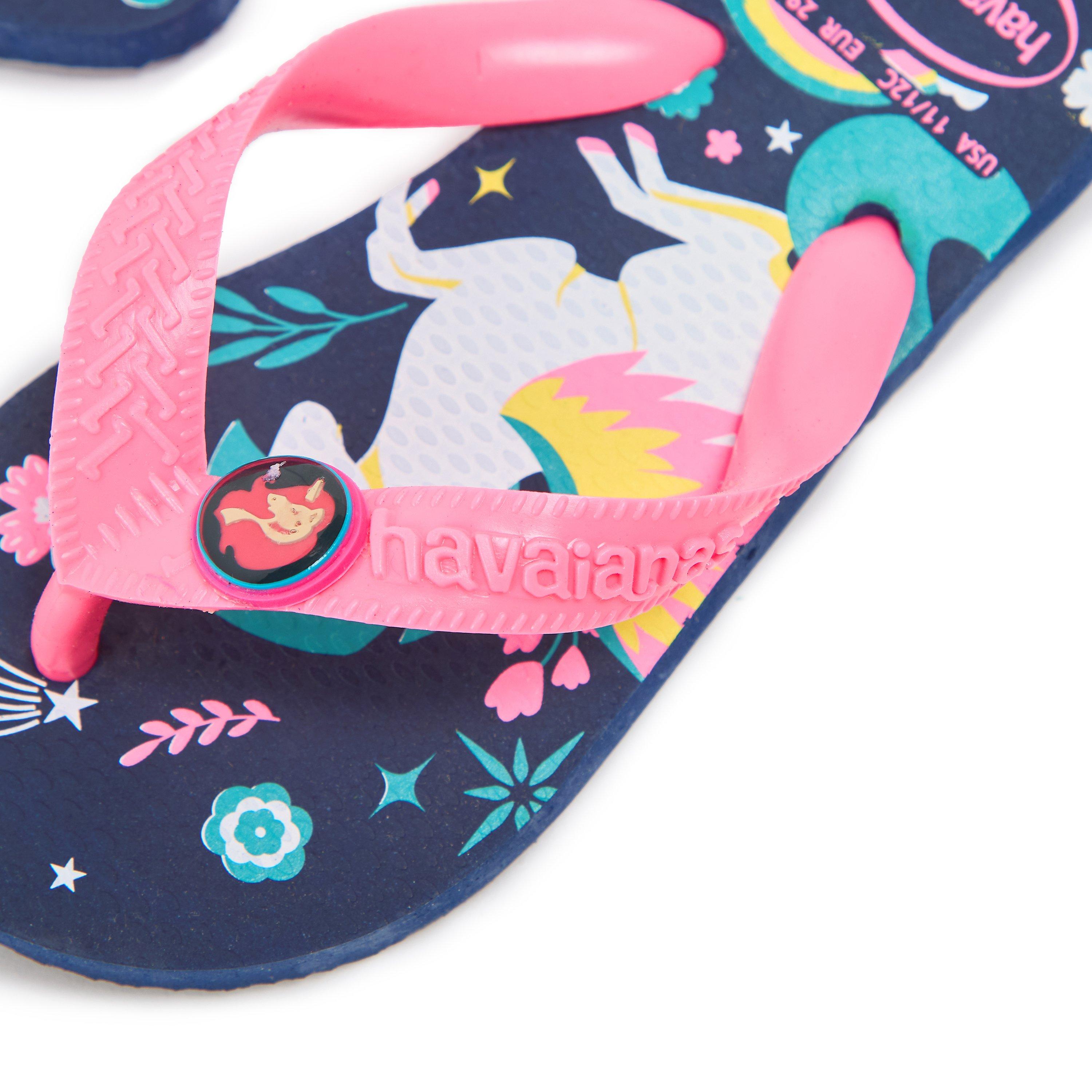 Navy Blue - Havaianas - Havaianas Hav. Kids Fantasy Blue Water 29/30 Flip Flops Unisex - 3
