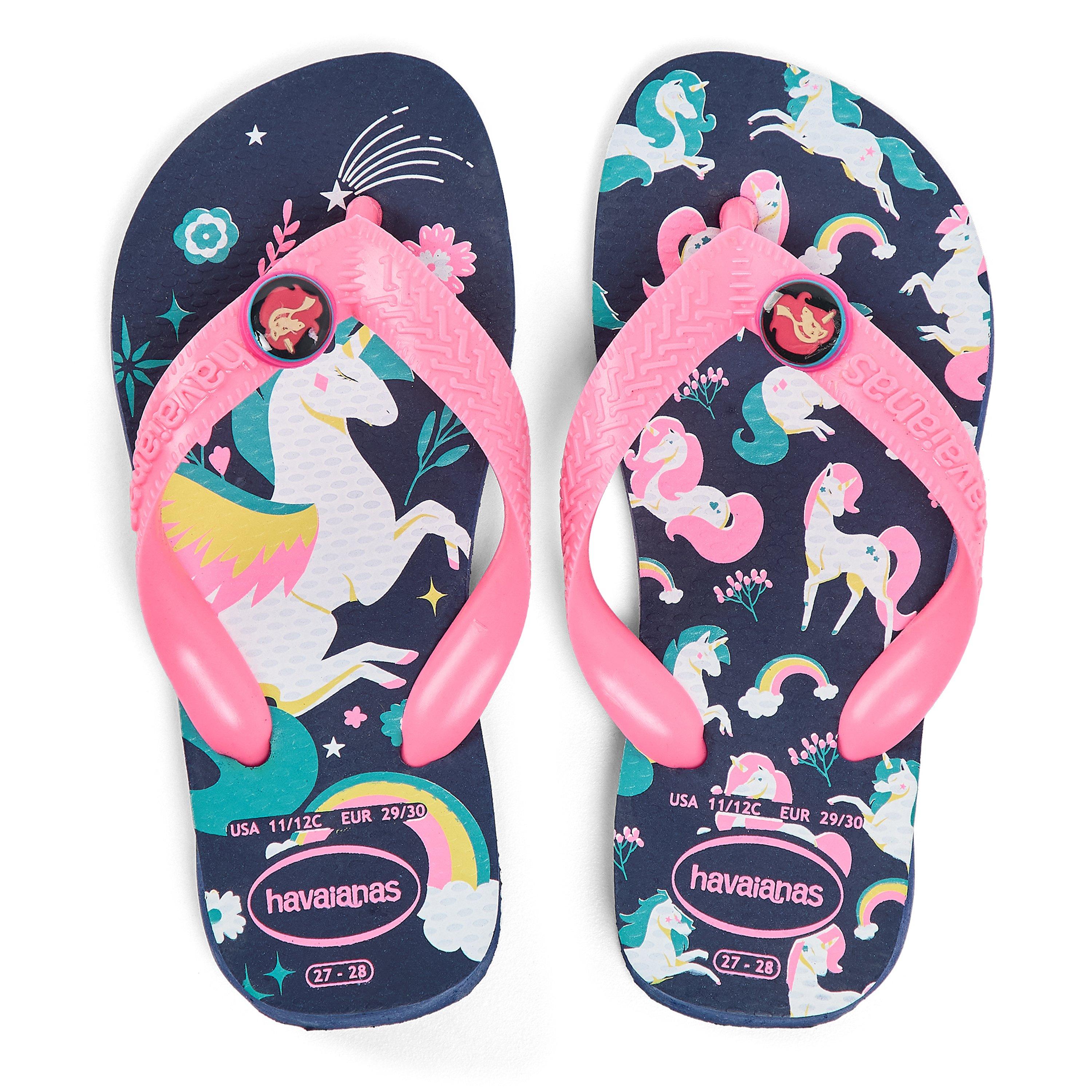 Navy Blue - Havaianas - Havaianas Hav. Kids Fantasy Blue Water 29/30 Flip Flops Unisex - 4