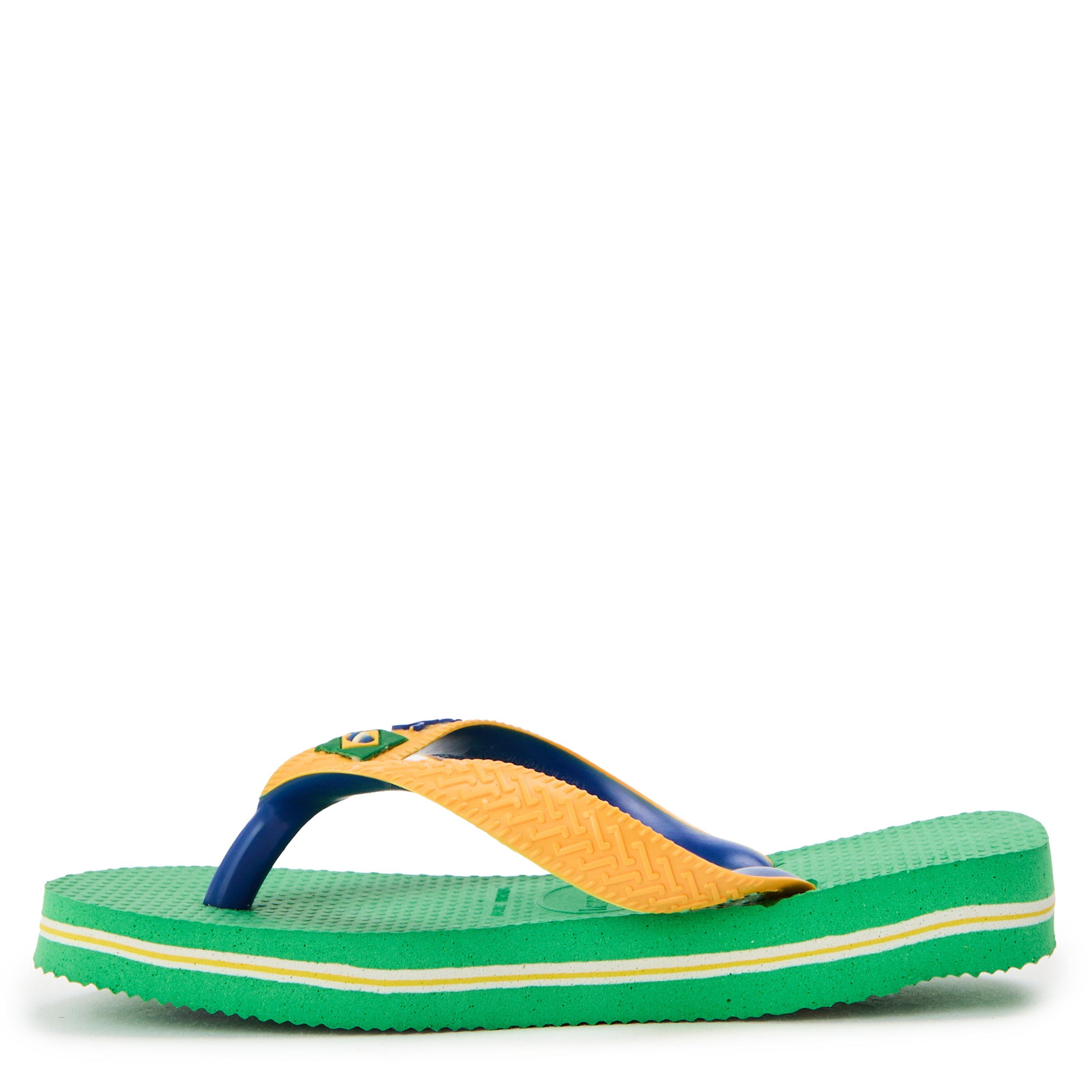Leaf Green/Blue - Havaianas - Hav. Brasil Mix Leaf Green/Marine B Flip Flops Girls - 2
