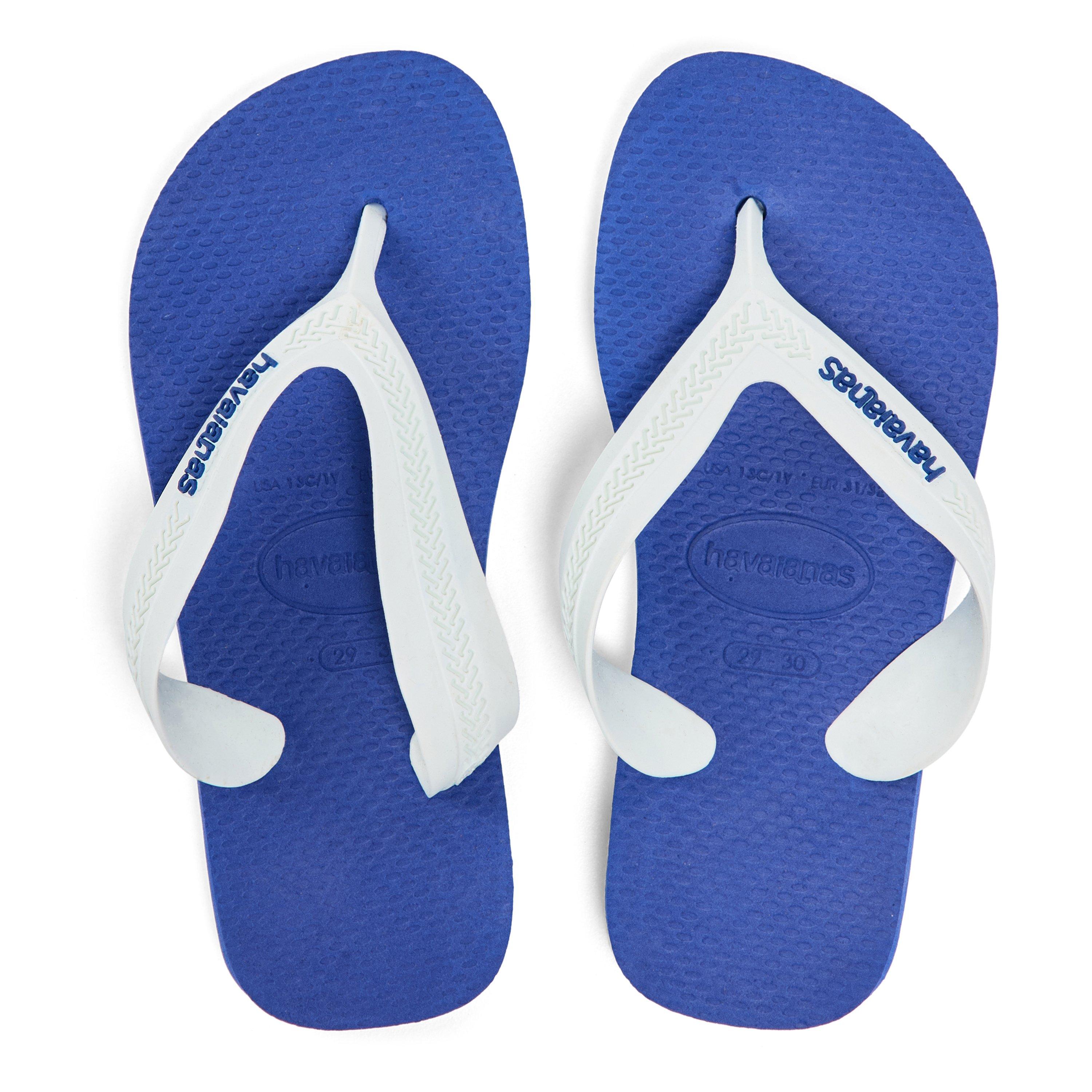 Blue/White - Havaianas - Hav. Kids Max Marine Blue/White 29/ Flip Flops Unisex - 3