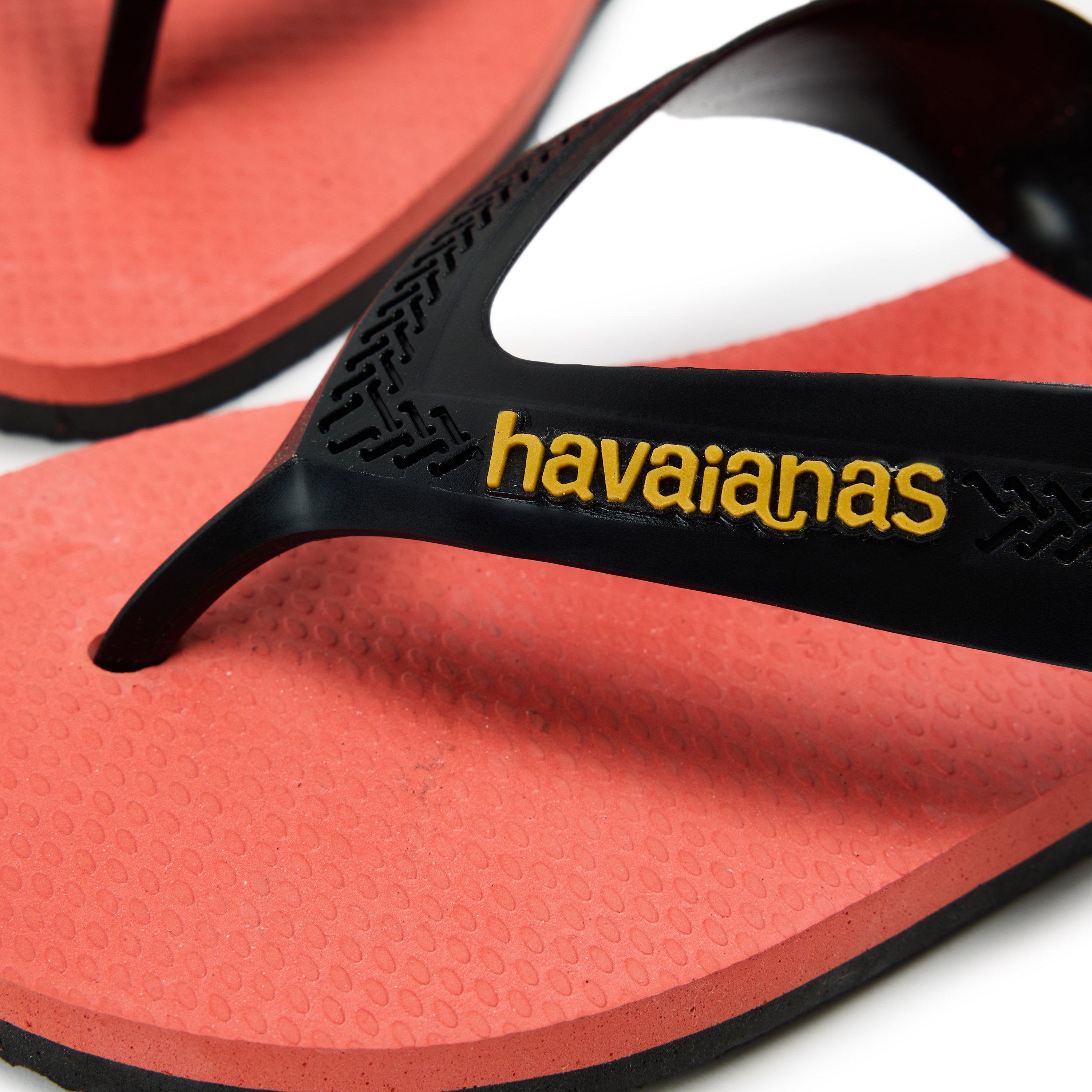Salmon - Havaianas - Hav. Kids Max Leaf Green 33/34 Flip Flops Girls - 3