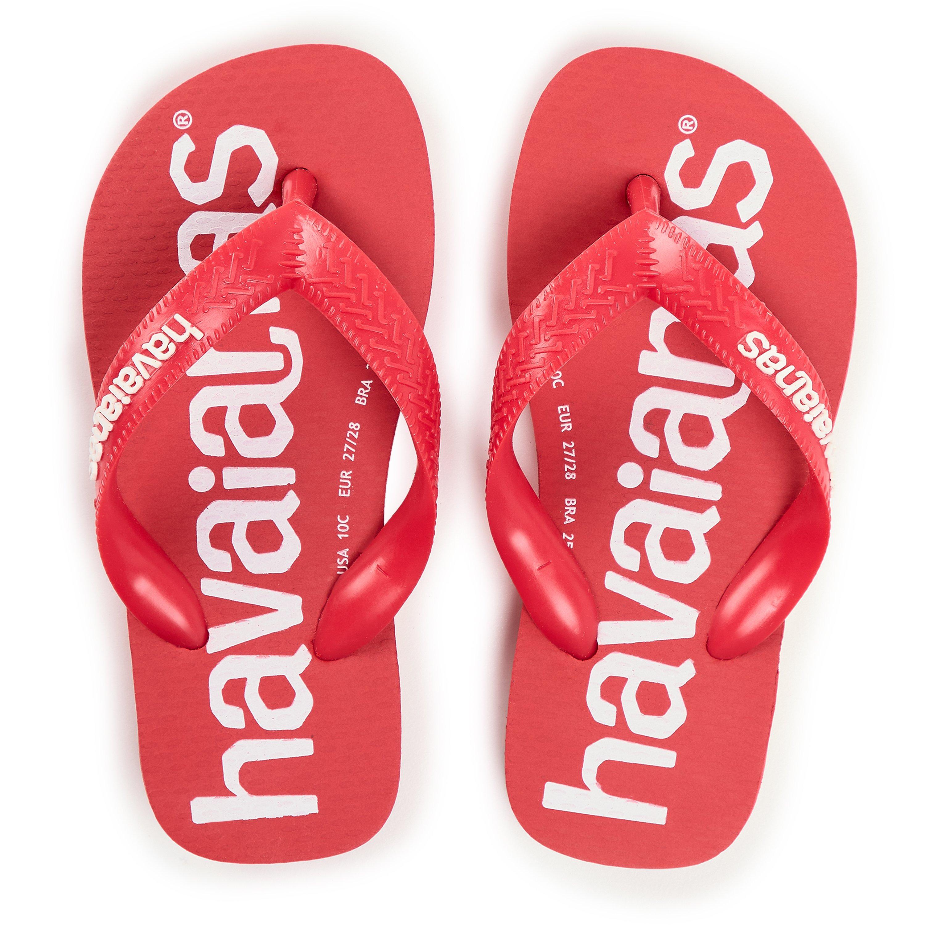 Ruby Red - Havaianas - Hav. Top Logomania Ruby Red 25/26 Flip Flops Girls - 4