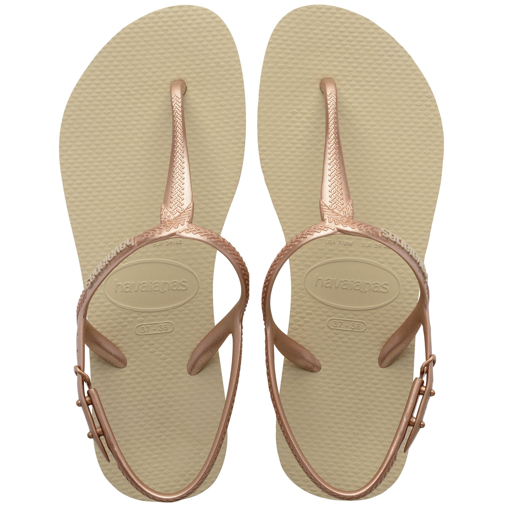 Havaianas Girls Kids' Twist Black Flip Flops - Sand Grey - 1/2