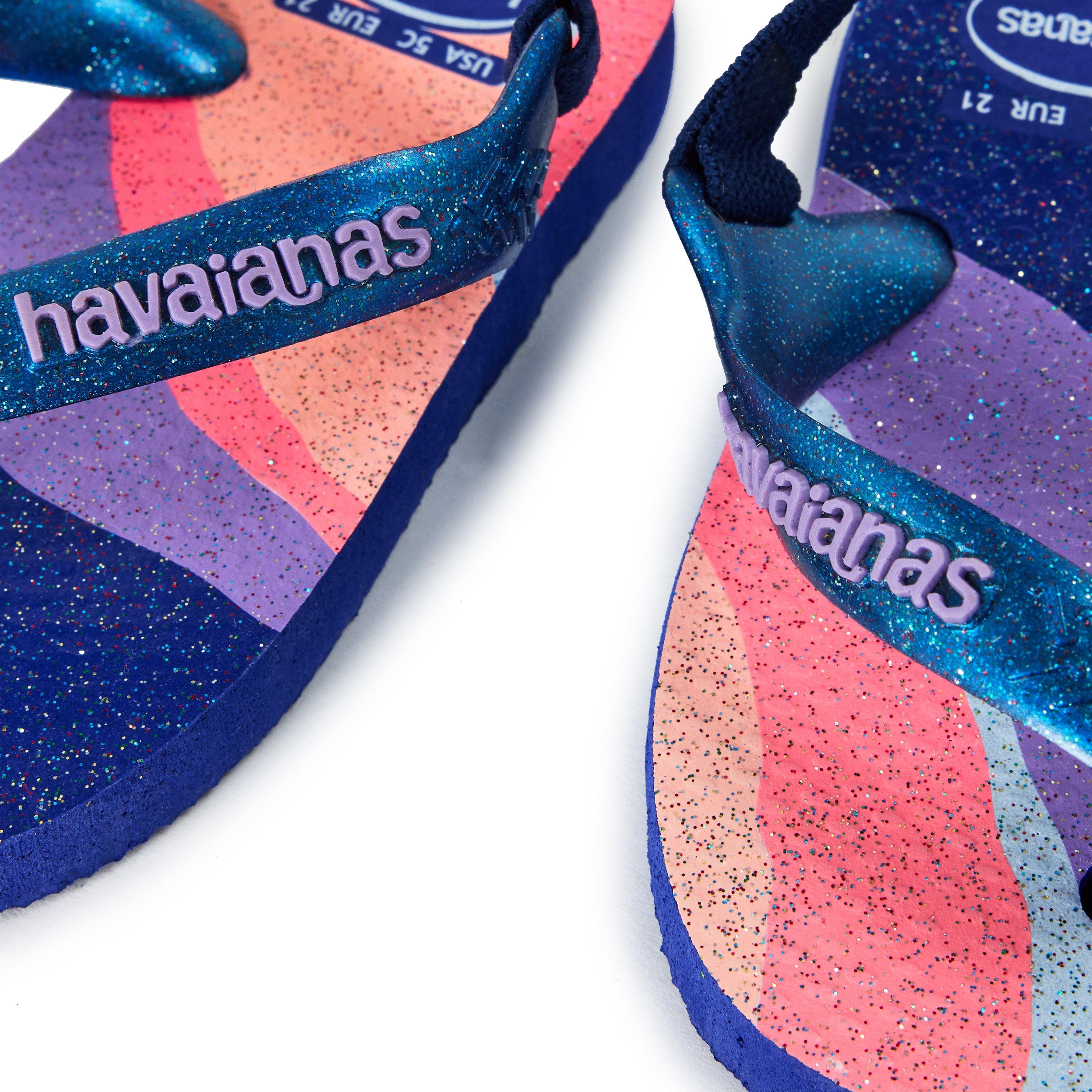 Marine Blue M - Havaianas - Unisex Kids' Baby Palette Glow Velvet Rose Flip Flops - 3