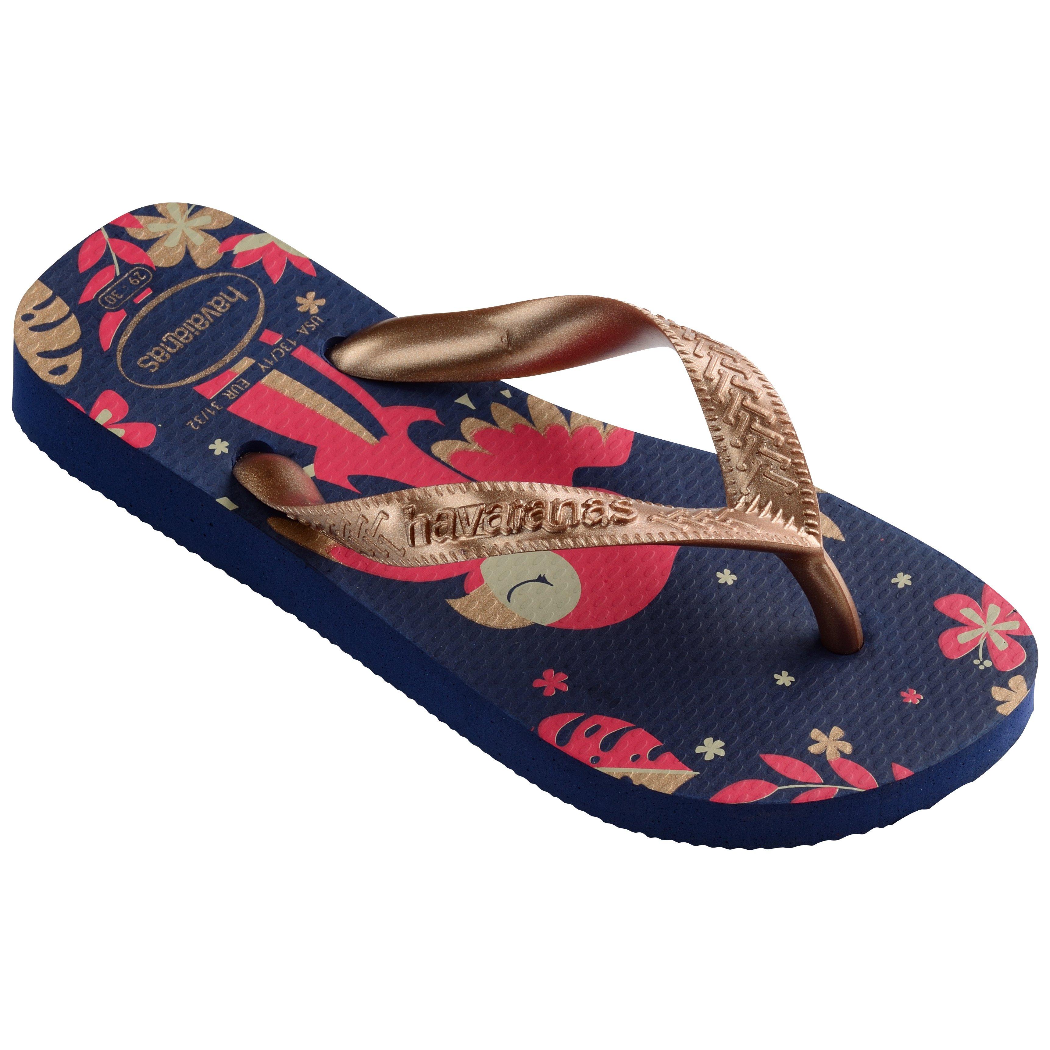 Navy Blue/Rose - Havaianas - Hav. Kids Top Pets Navy Blue/Rose G Flip Flops Unisex - 2