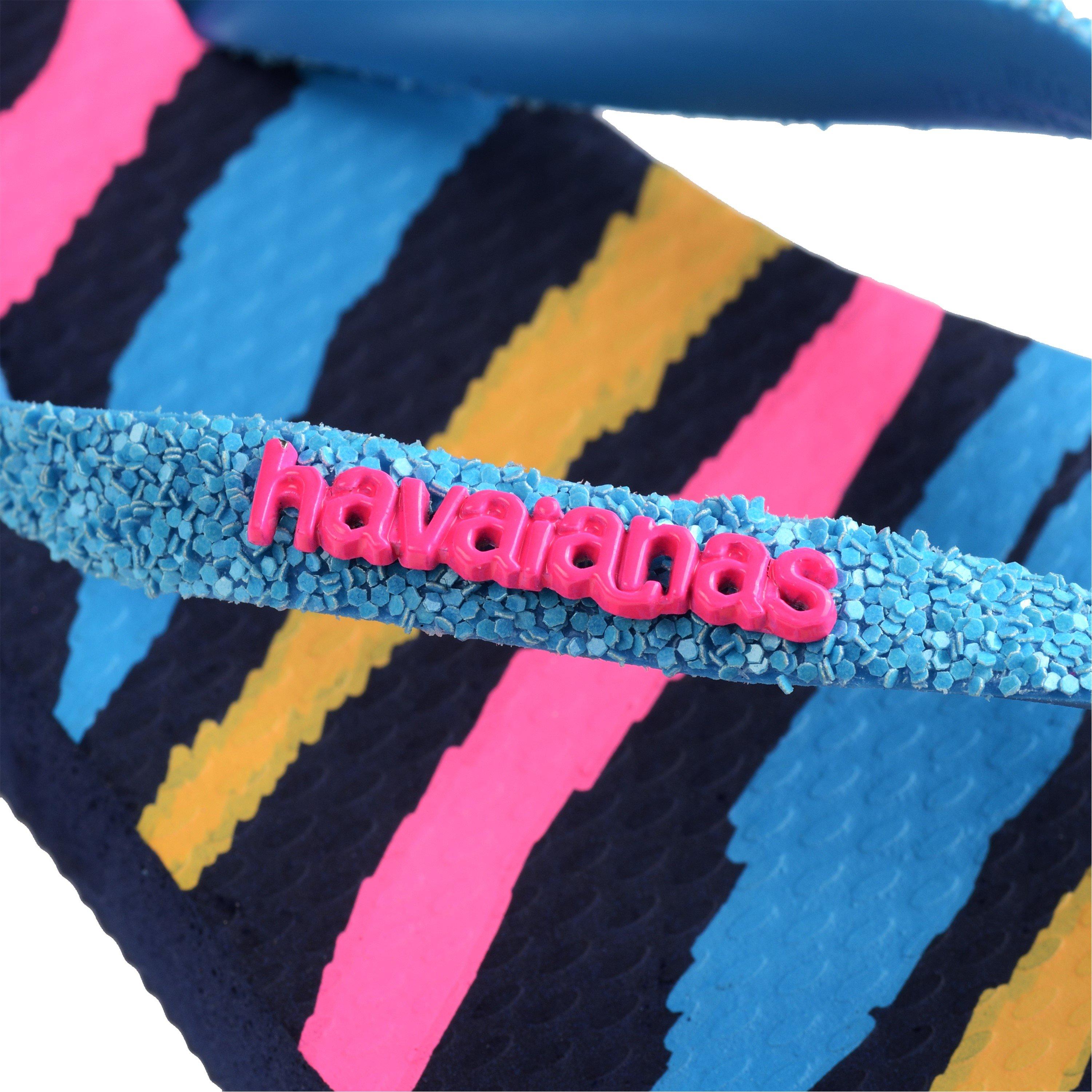 Navy Blue - Havaianas - Hav. Kids Slim Glitter Trendy Pink Flip Flops Unisex - 3