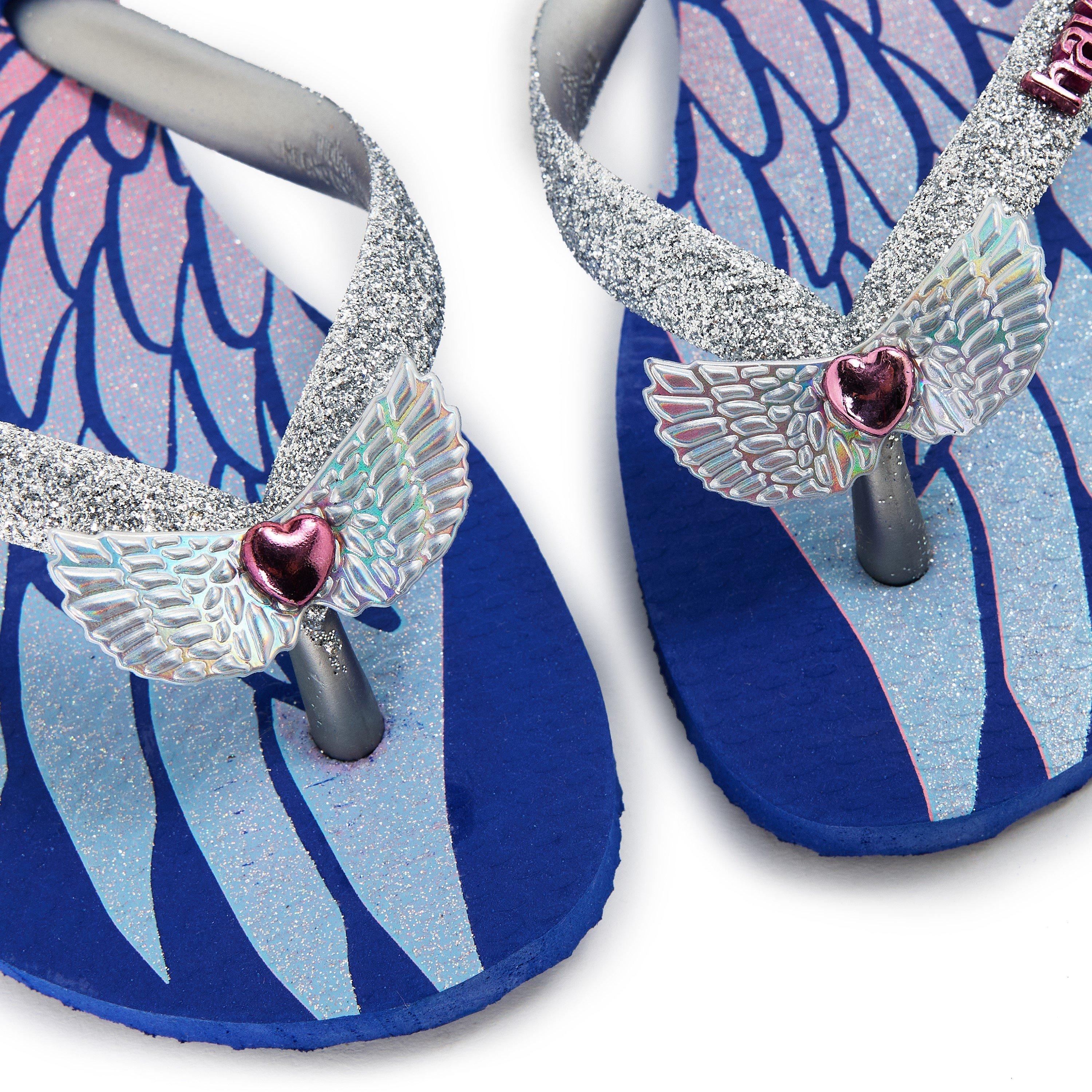 Marineblau - Havaianas - Unisex Kids Slim Glitter Pink Flip Flops - 3
