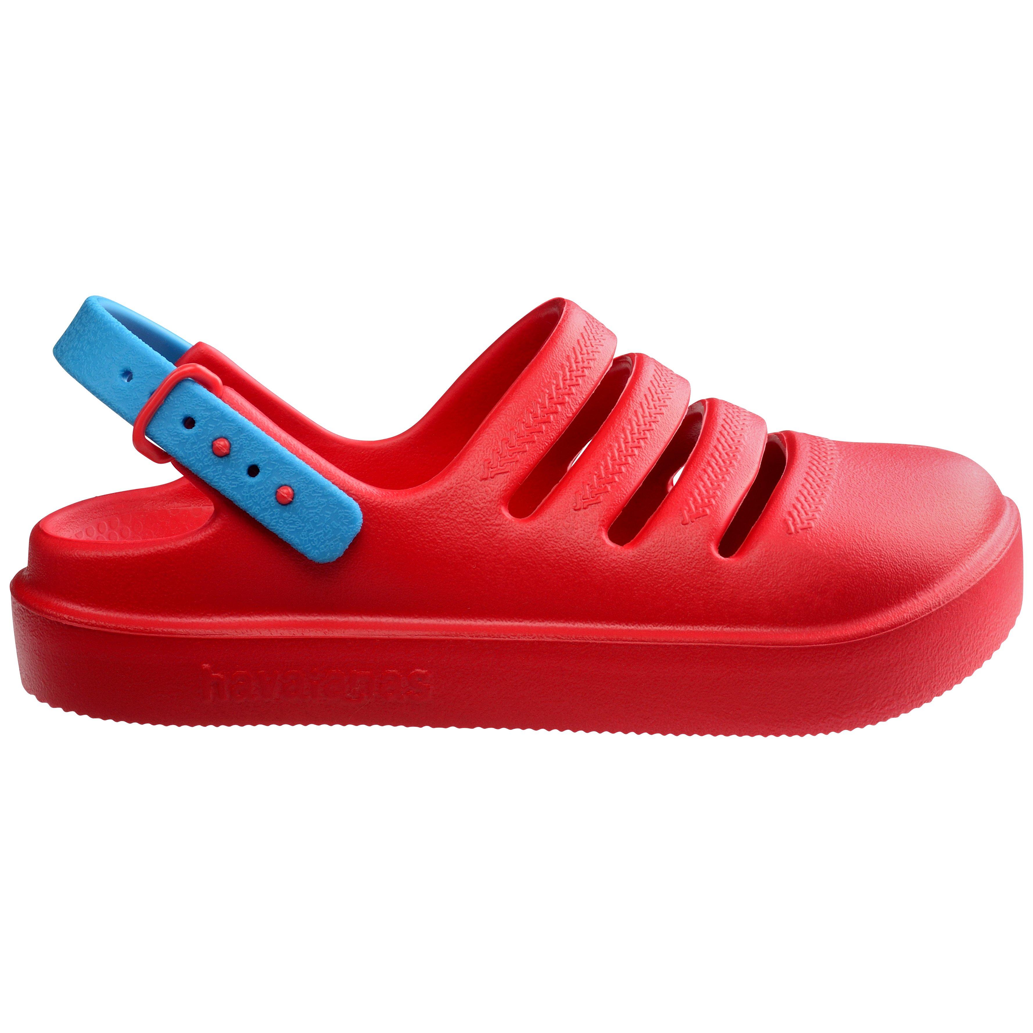 Havaianas  Kids' Pink Flip Flops - Ruby Red/Turq - 8/9C