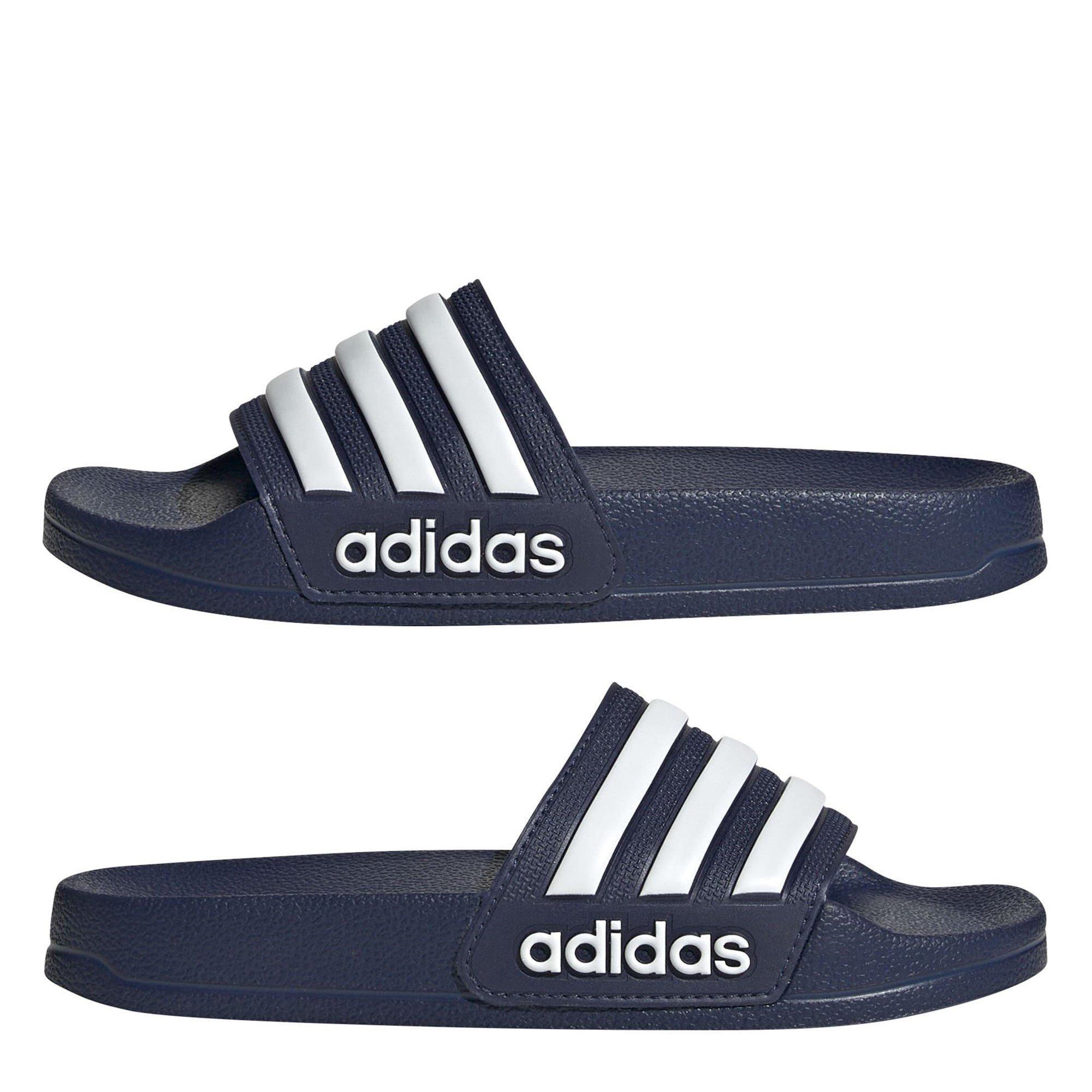 Dark Blue/Wht - adidas - Adilette Shower Slides Junior - 9