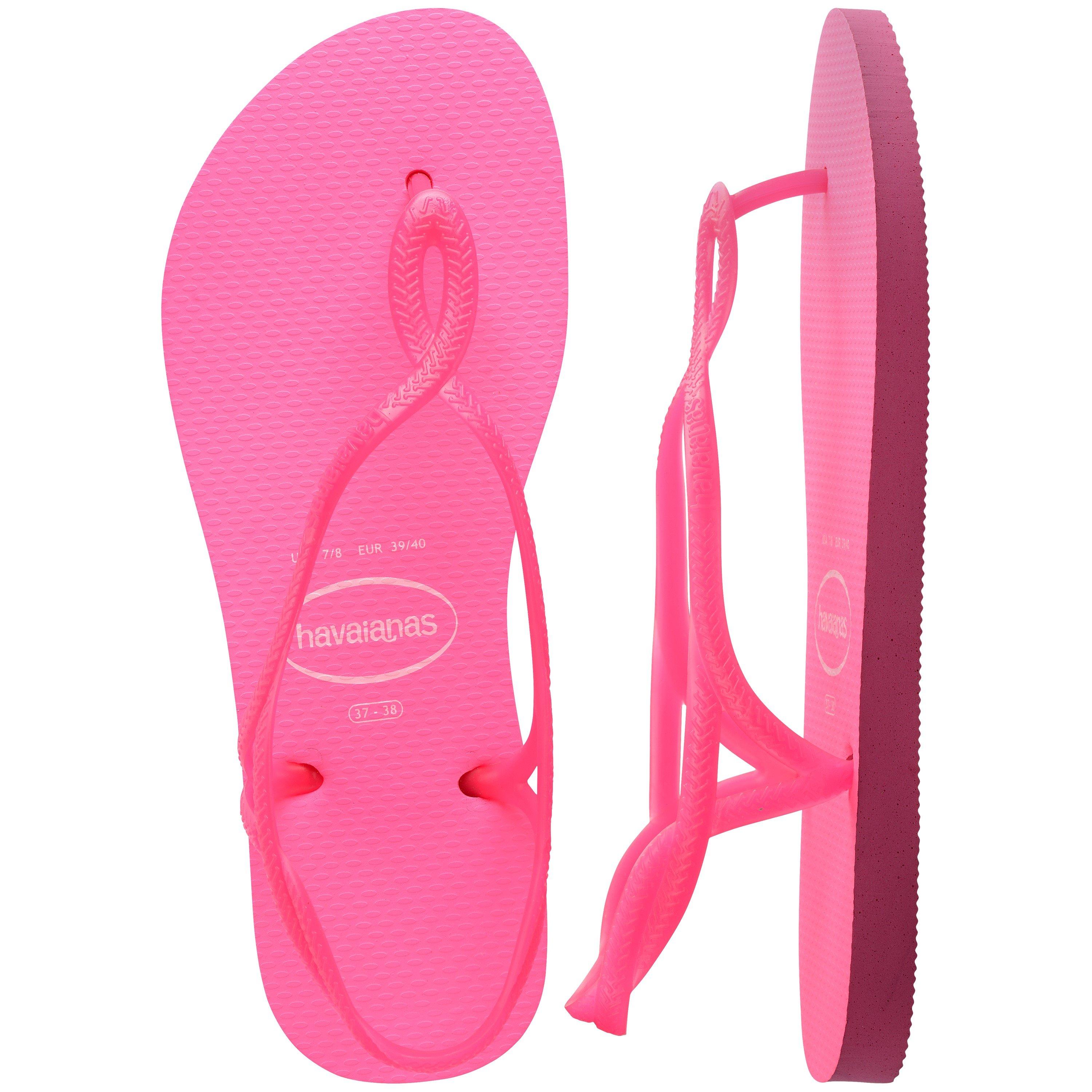Havaianas Girls Kids' Beach Flip Flops - Pink Flux - 12C