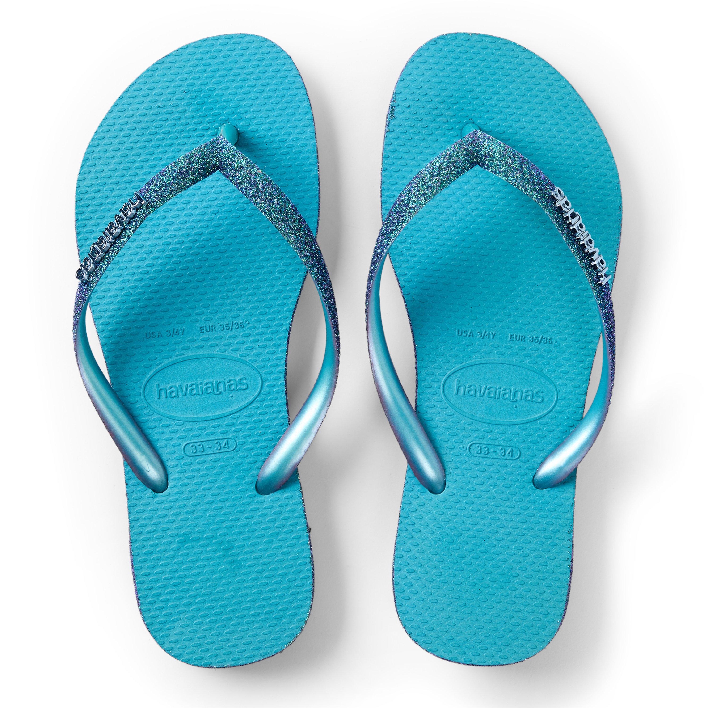 Bleu Nautique - Havaianas - Hav. Slim Sparkle Ii Nautical Blue Flip Flops Unisex Kids - 4