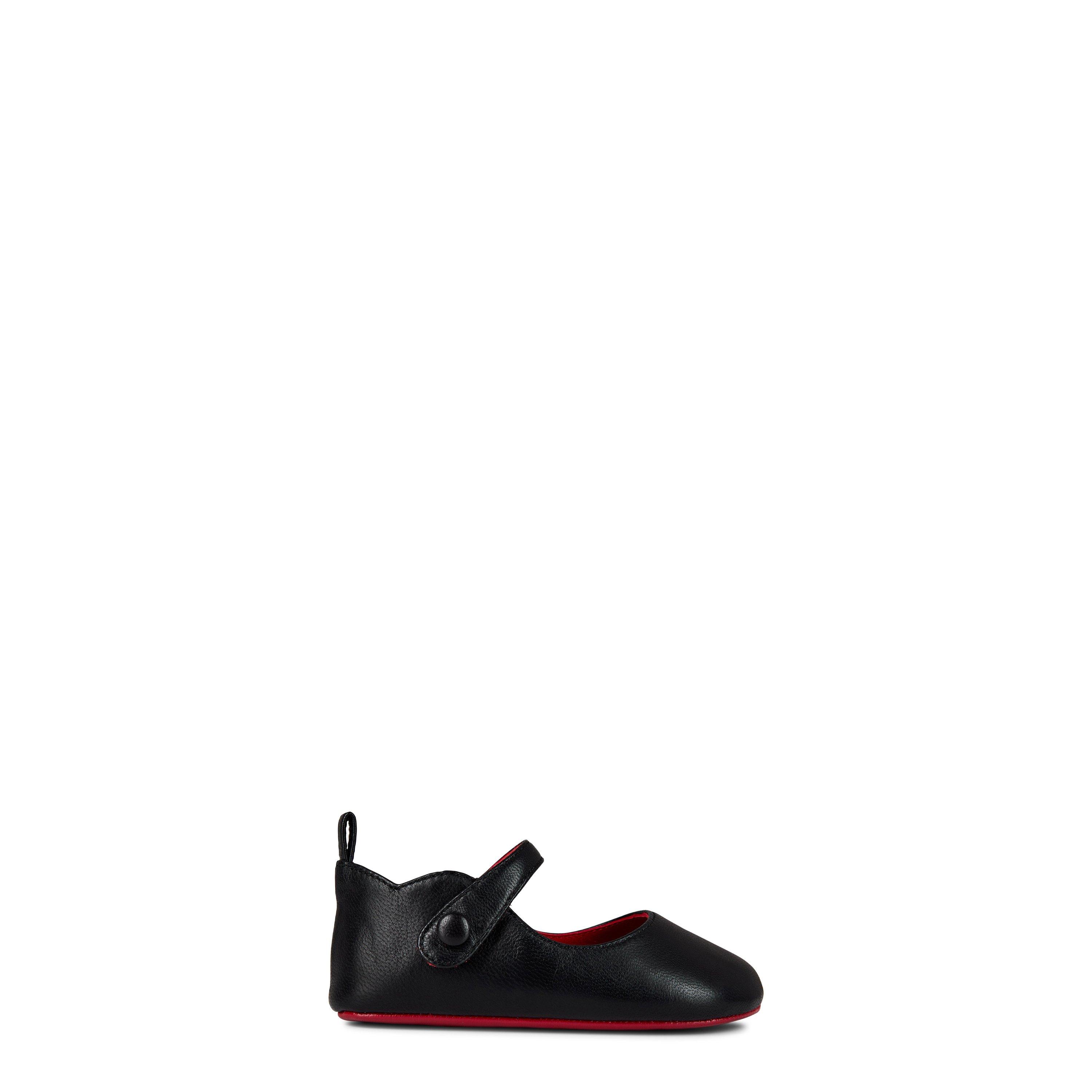 Black Red J323 - Christian Louboutin - Infant Girls' Love Chick Leather Ballerinas - 1