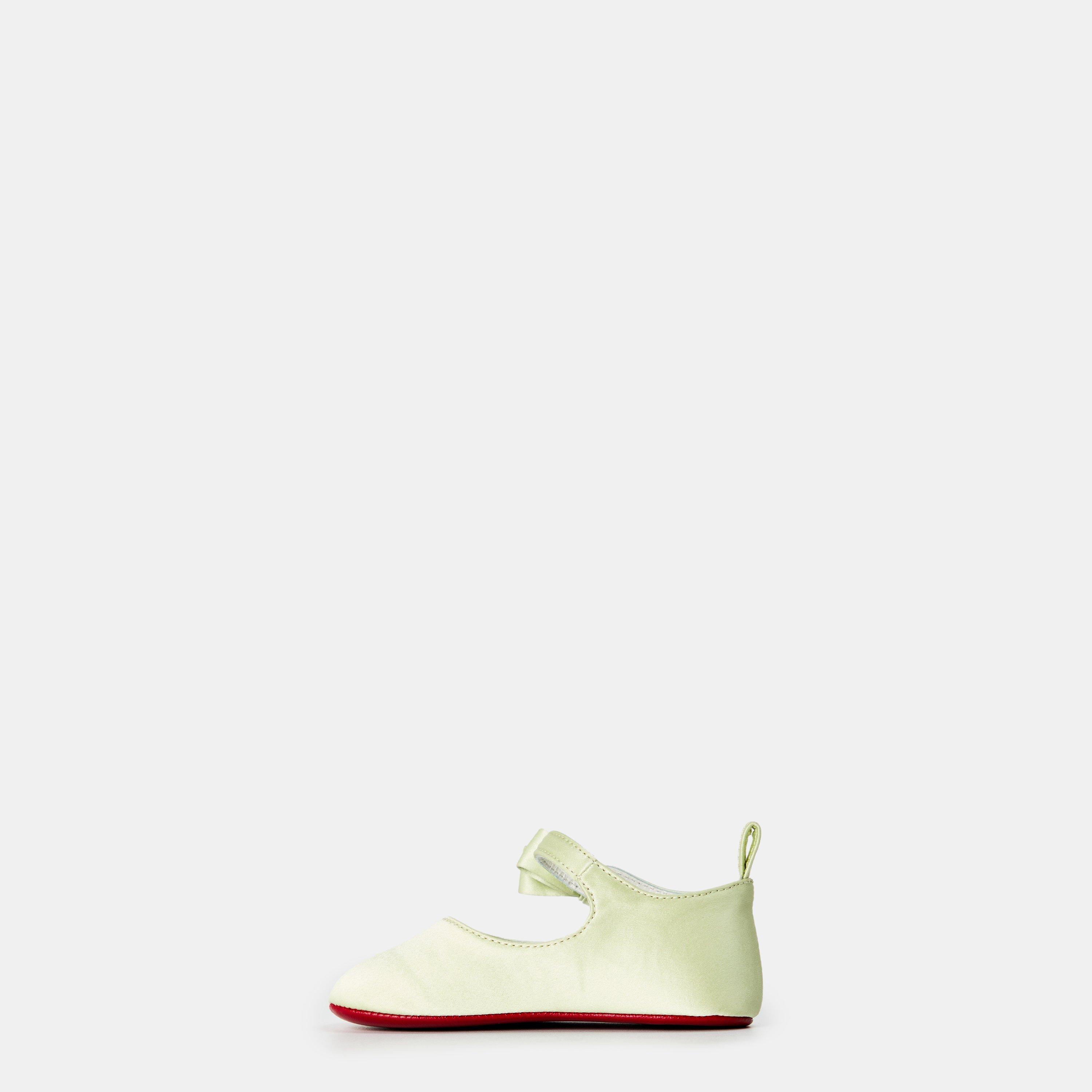 Manuka Pastel - Christian Louboutin - Infant Girls' Lou Babe Ballerinas Satin Ballet Pumps - 2