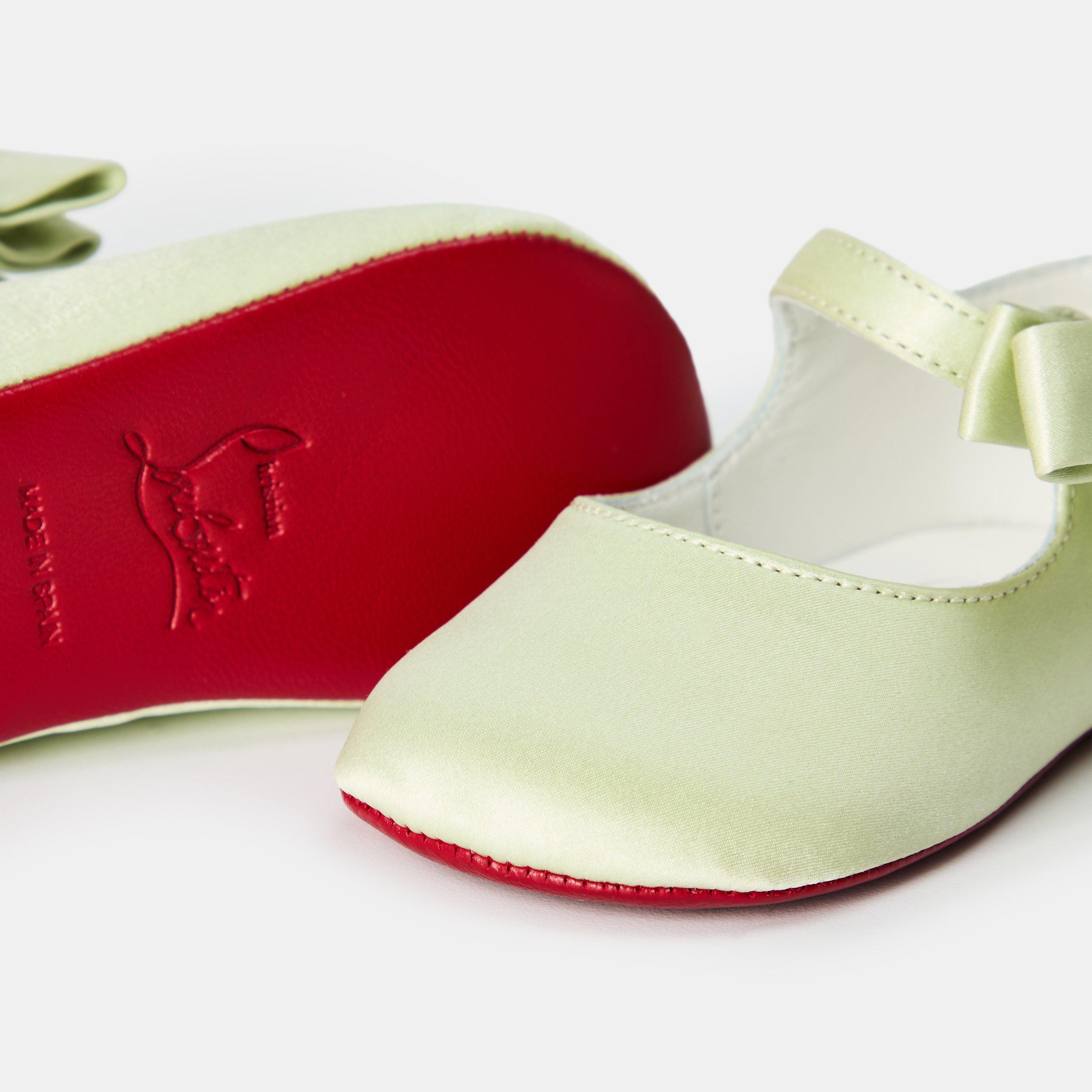 Manuka Pastel - Christian Louboutin - Infant Girls' Lou Babe Ballerinas Satin Ballet Pumps - 3