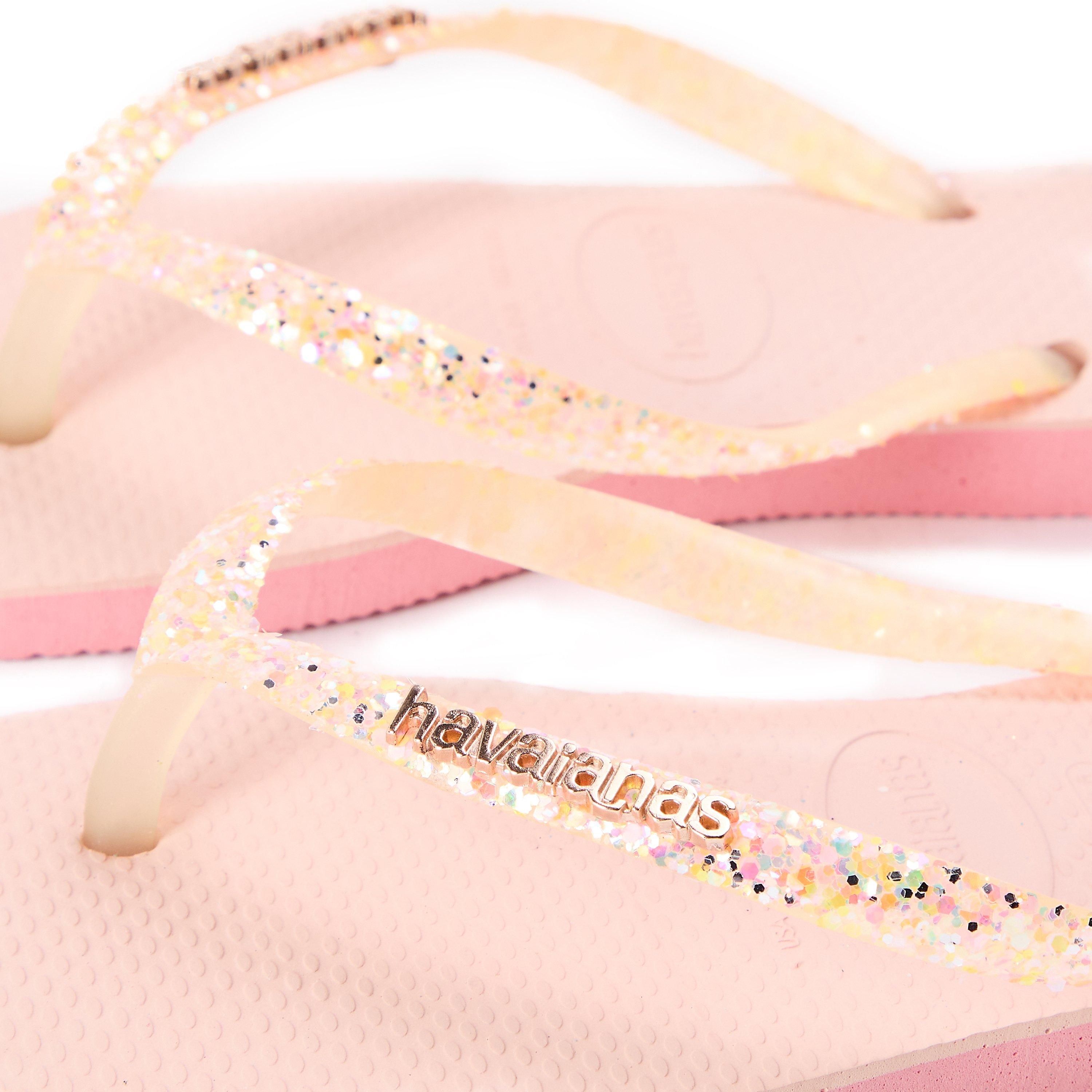 Macaron Pink - Havaianas - Hav. Slim Glitter Flourish Macaron Flip Flops Unisex Kids - 3