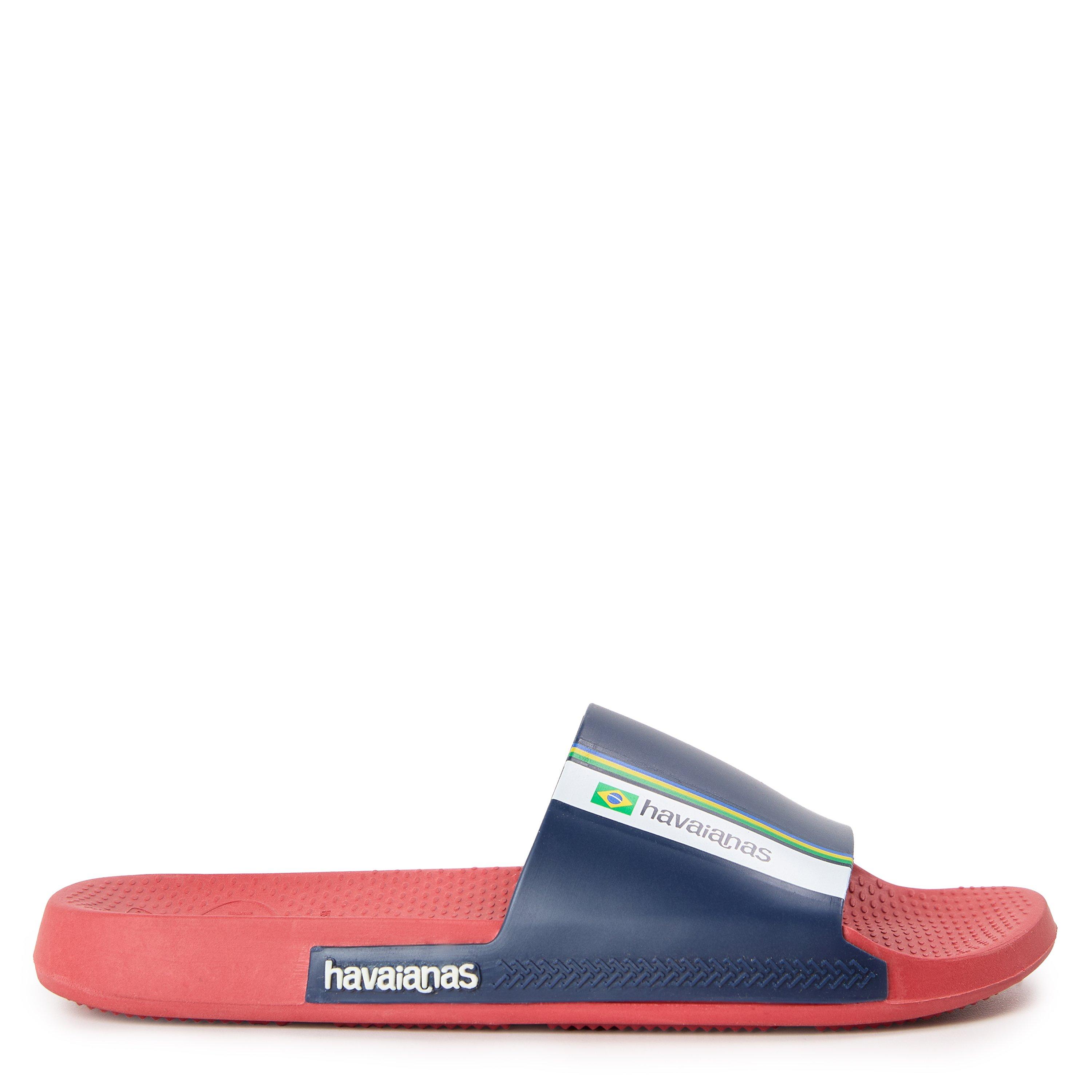 Red - Havaianas - Unisex Kids' Slide Brasil Red Flip Flops - 1