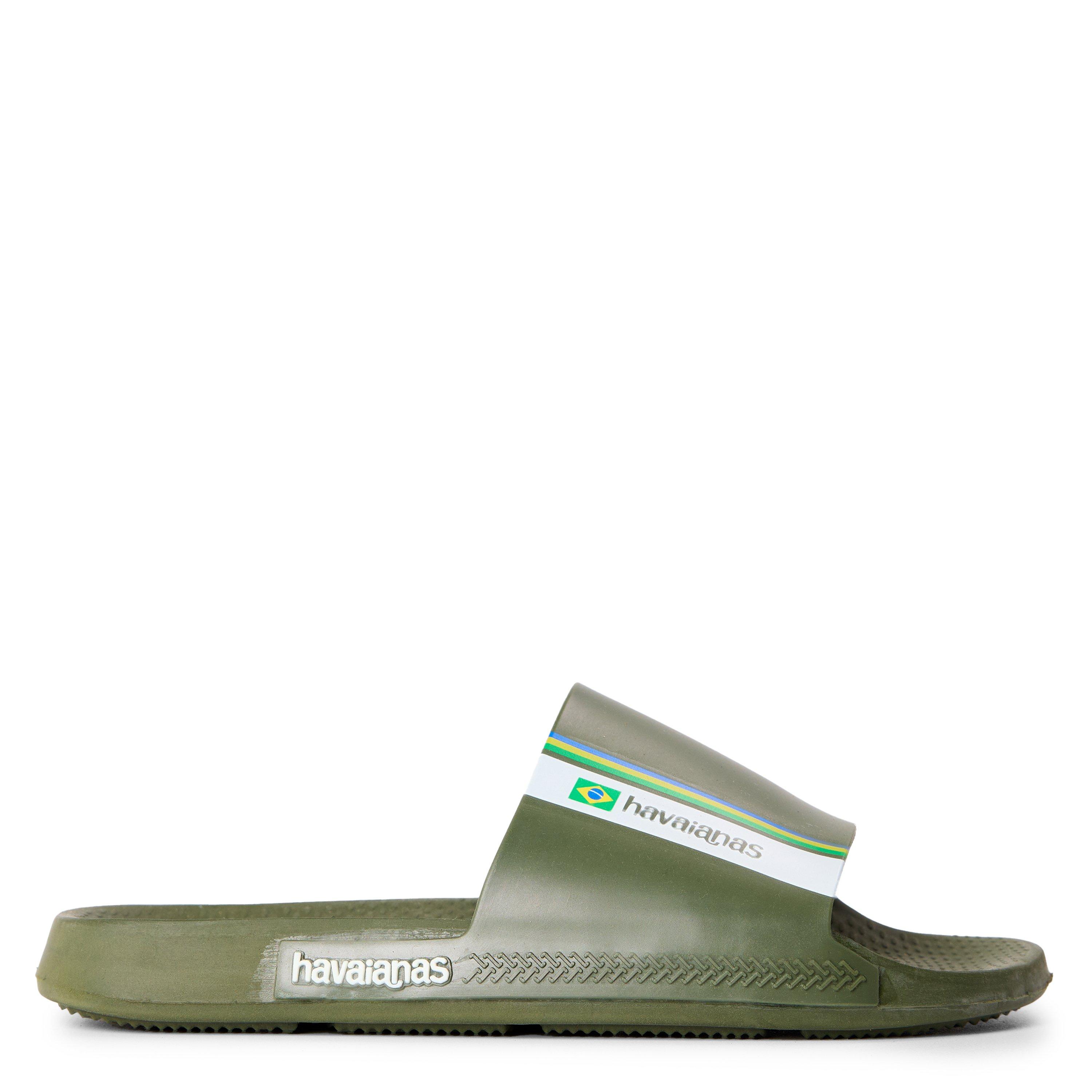 Green - Havaianas - Unisex Kids' Slide Brasil Green Flip Flops - 1