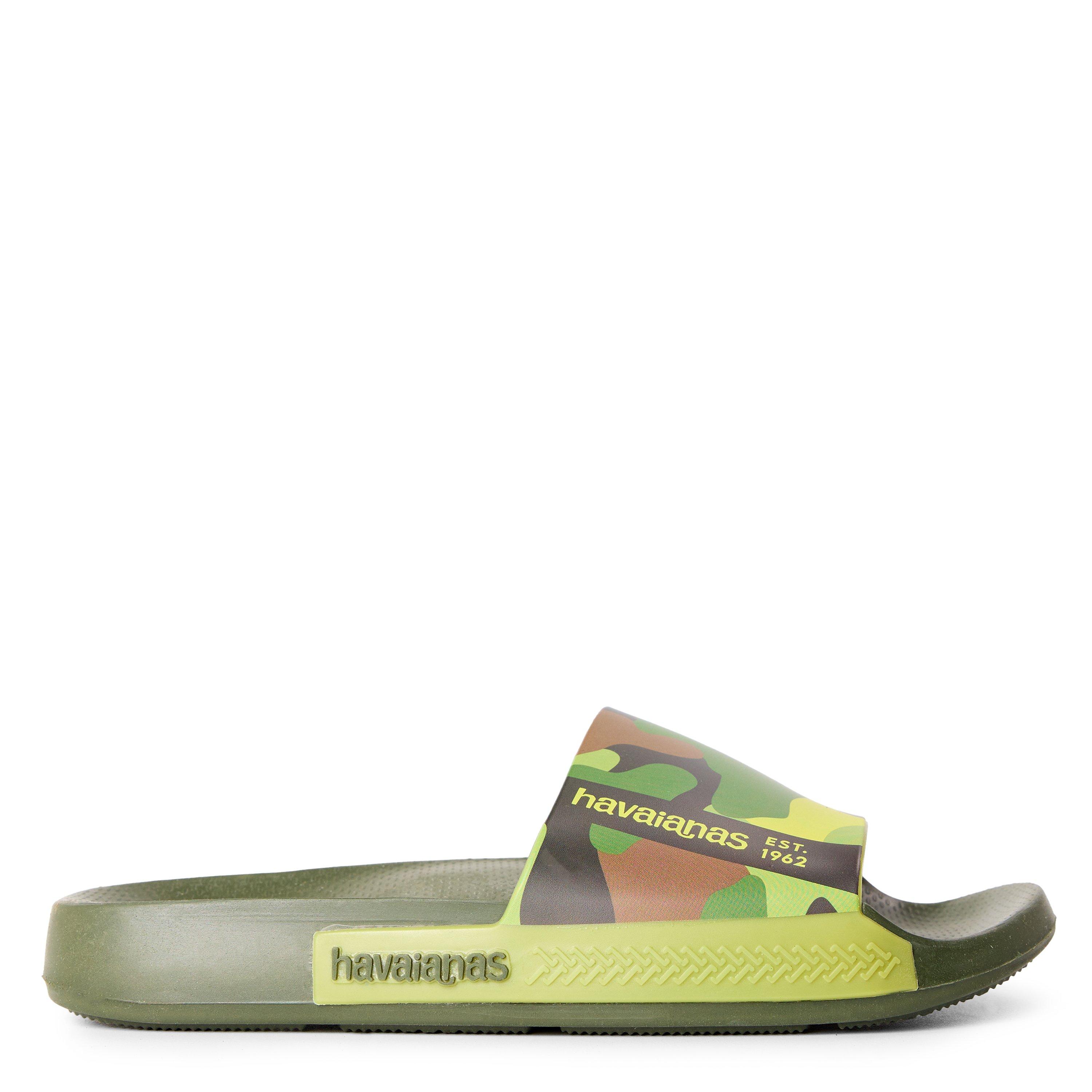 Green - Havaianas - Unisex Kids' Slide Print Green Flip Flops - 1