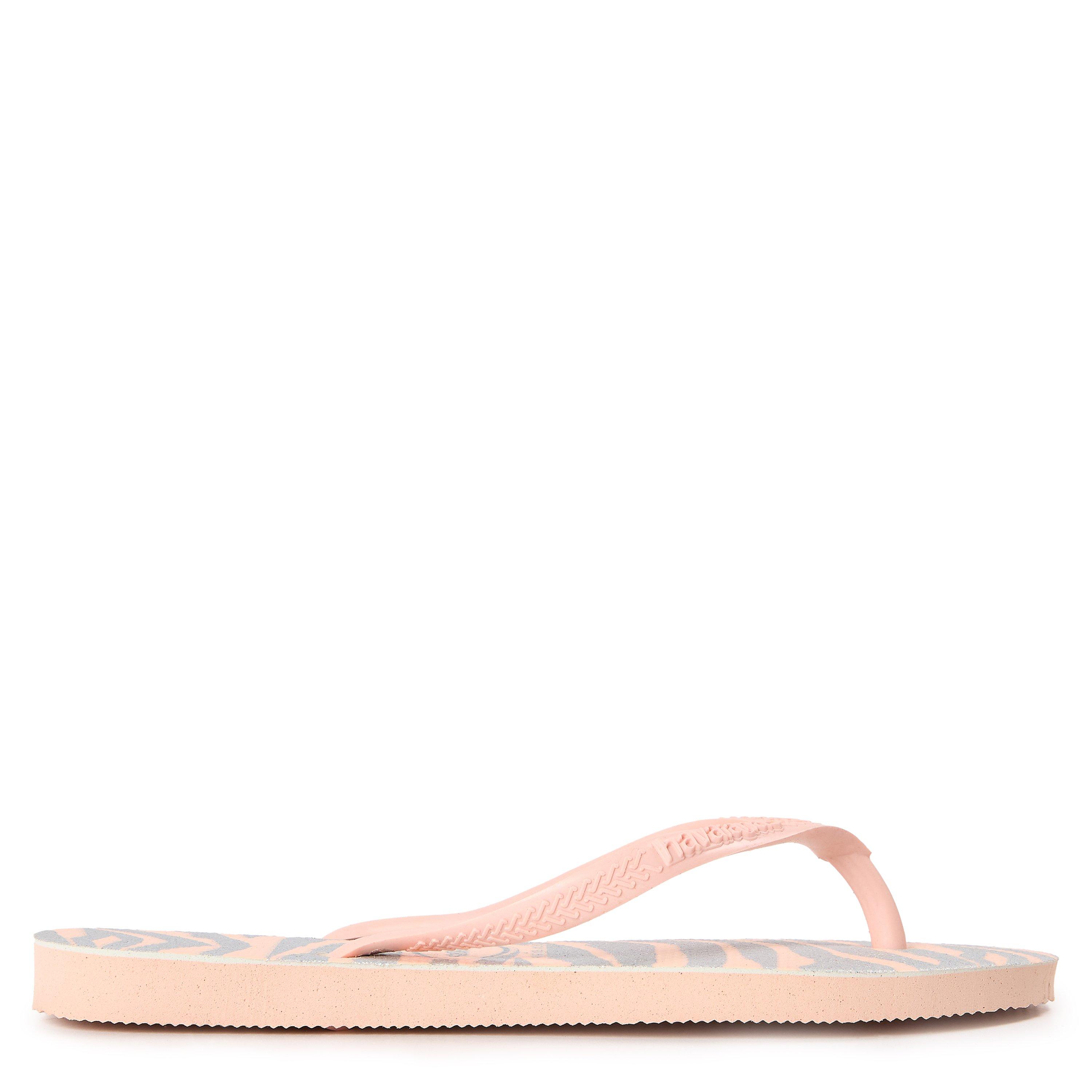 Havaianas  Kids ' Slim Animals Glitter Flip Flops Ballet Rose - 1/2