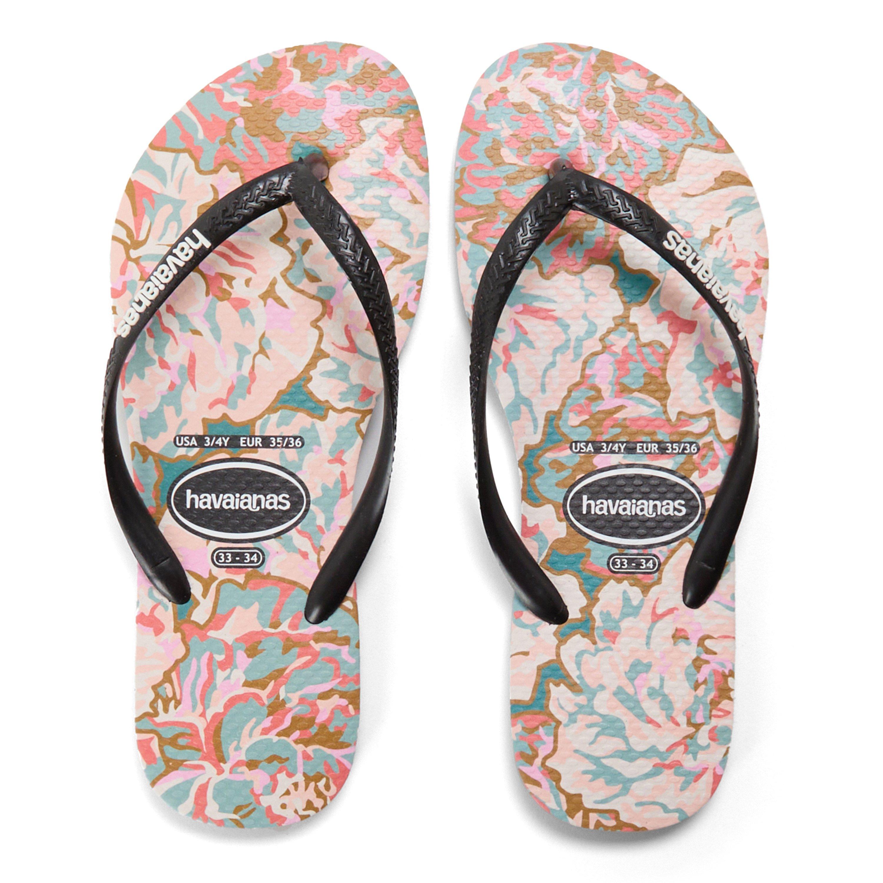 Glitter Black - Havaianas - Hav. Slim Animals Glitter Black 33/ Flip Flops Unisex Kids - 3