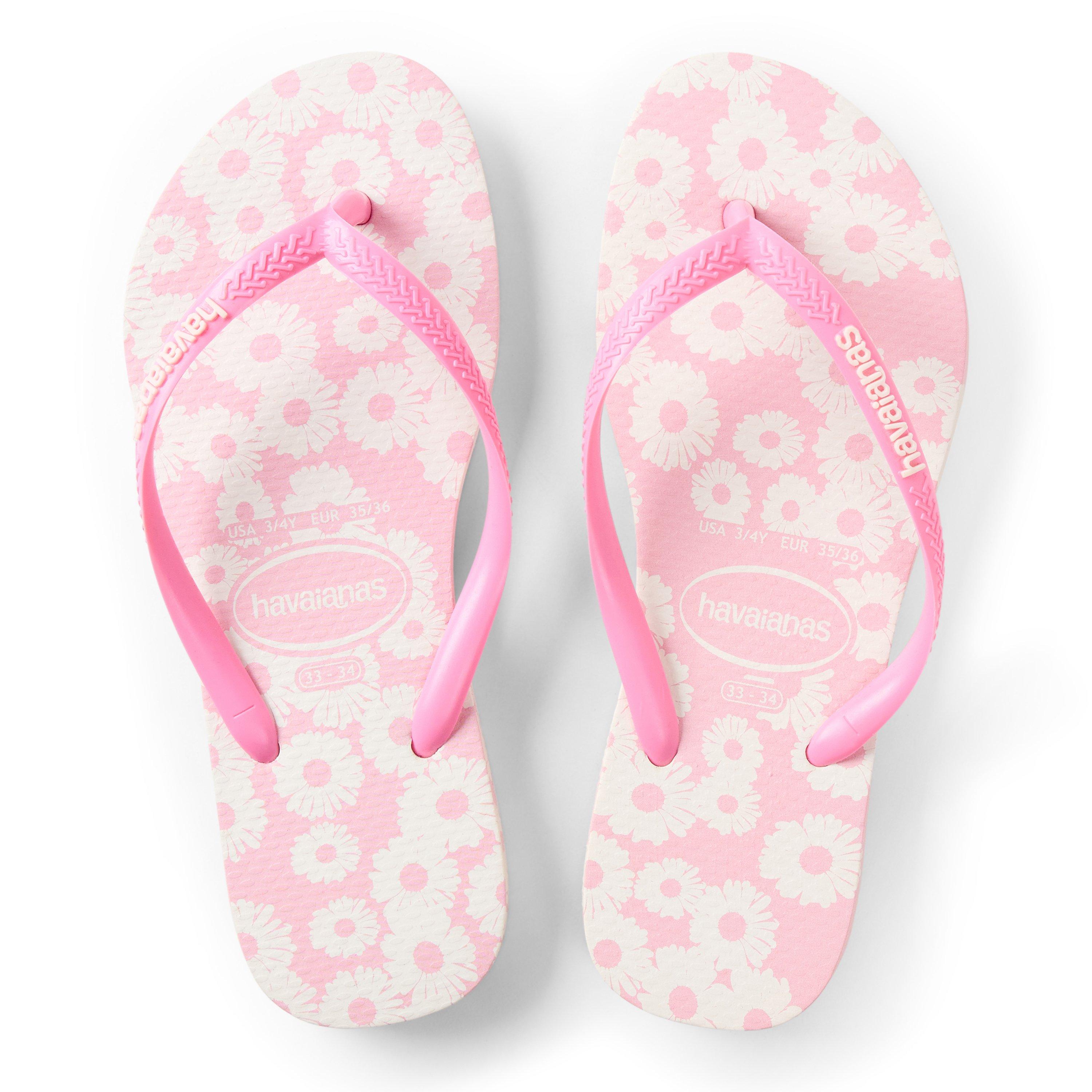 White/Rose - Havaianas - Hav. Slim Daisy Caitti White/Rose 3 Flip Flops Unisex Kids - 4