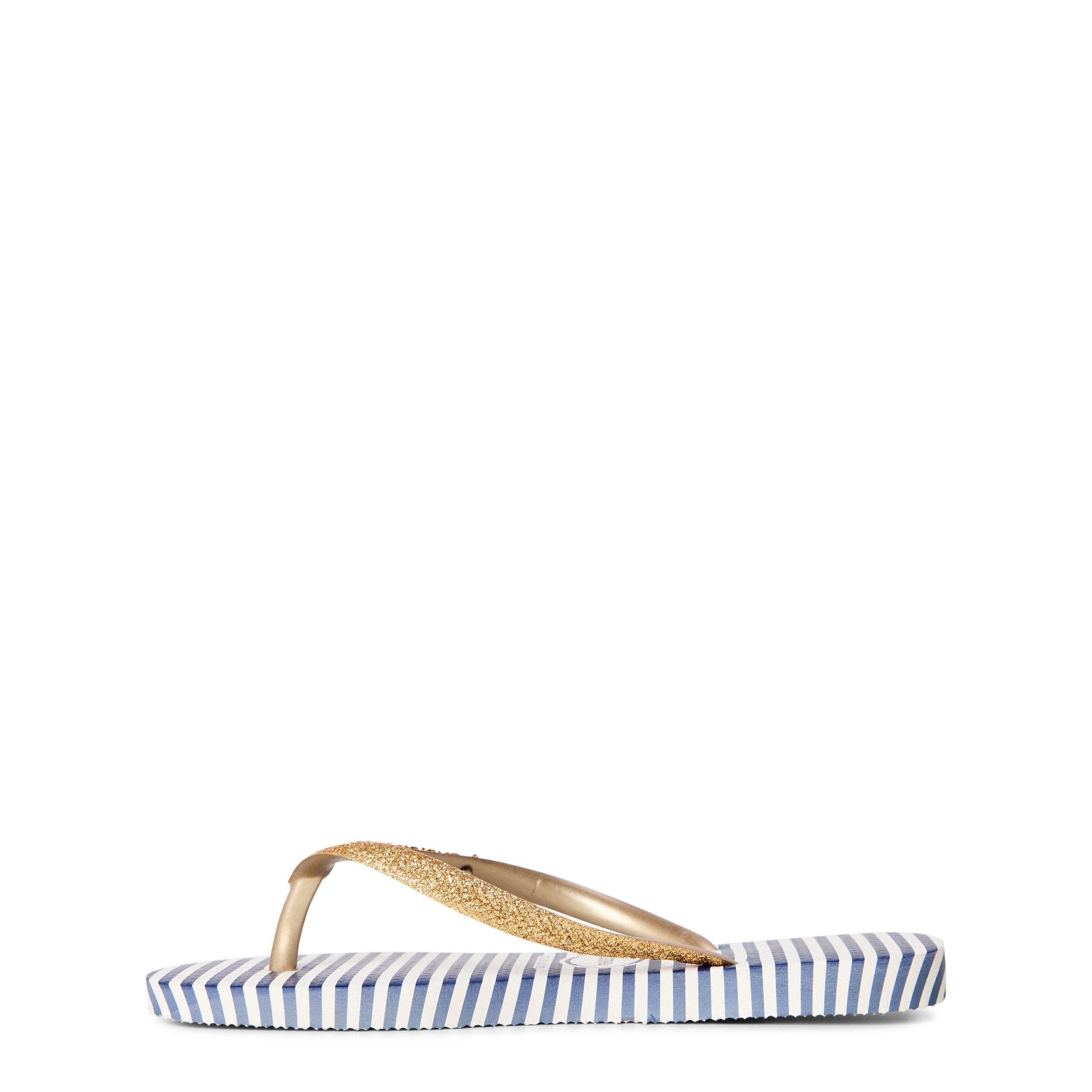 Blanc/Sable - Havaianas - Hav. Slim Glitter Stripes White/San Flip Flops Unisex Kids - 2