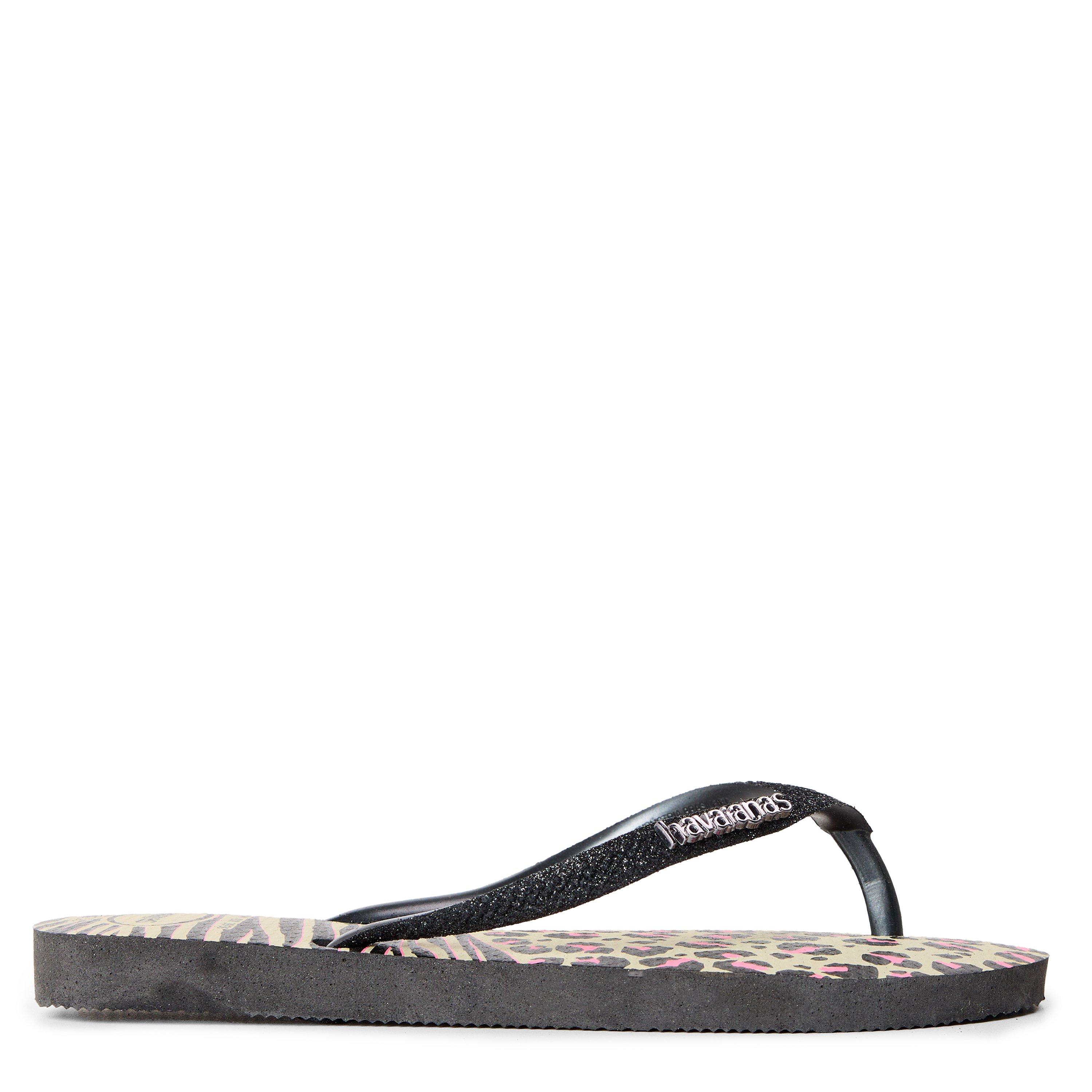 Black/Grey - Havaianas - Unisex Kids Slim Animals Mix Black/Grey Flip Flops - 1