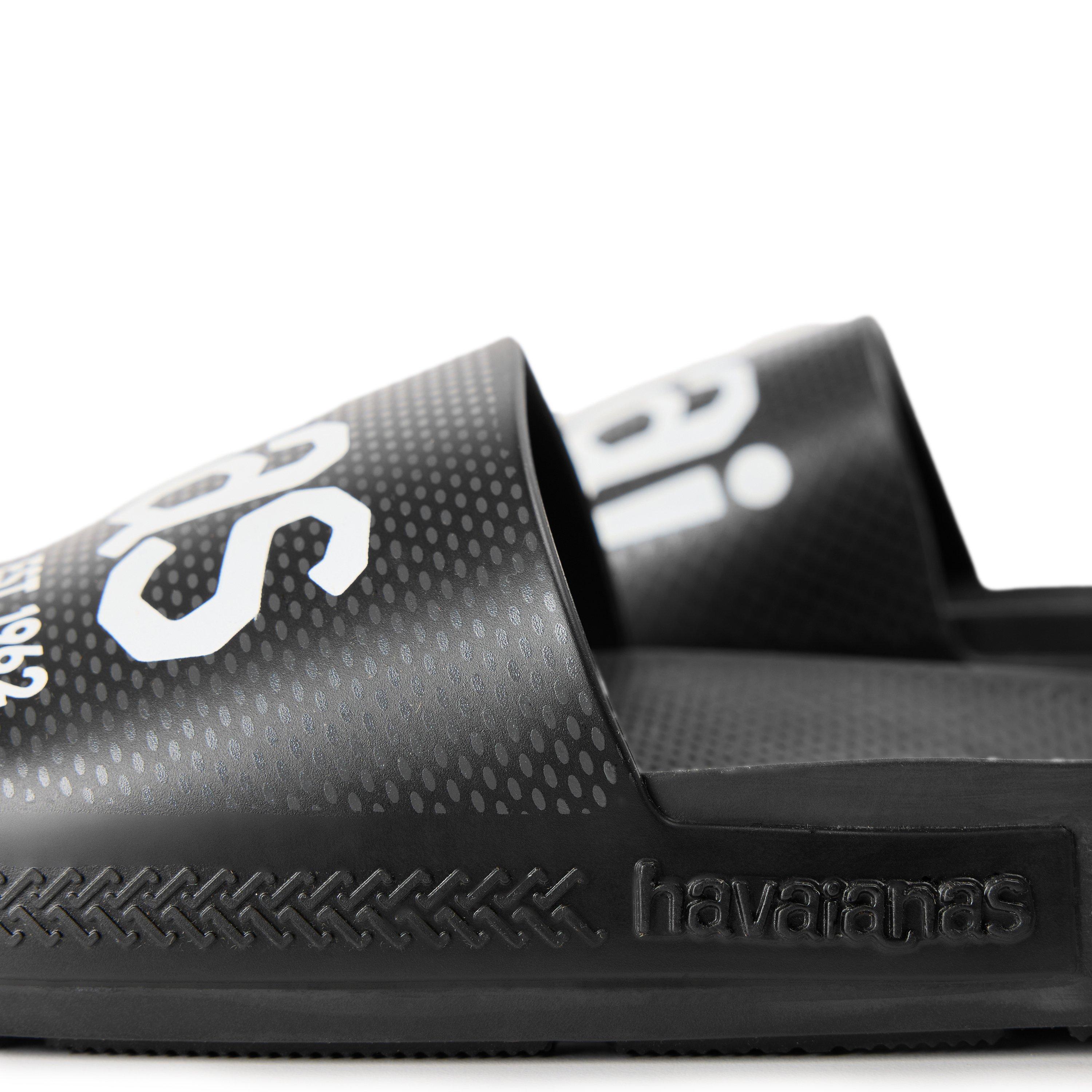 Black - Havaianas - Hav. Slide Classic Logomania Black Flip Flops Unisex Kids - 3