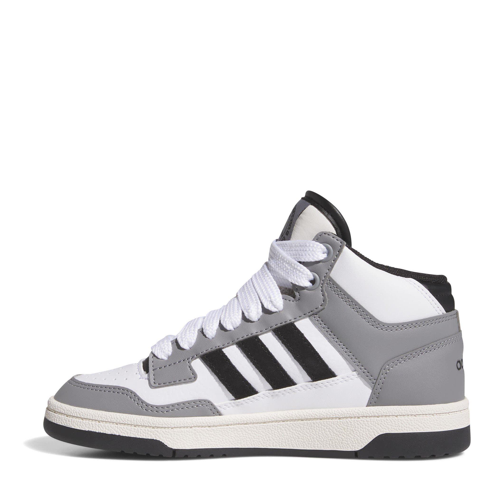 Hvid/Sort - adidas - Rapid Court Mid Trainers Juniors - 2