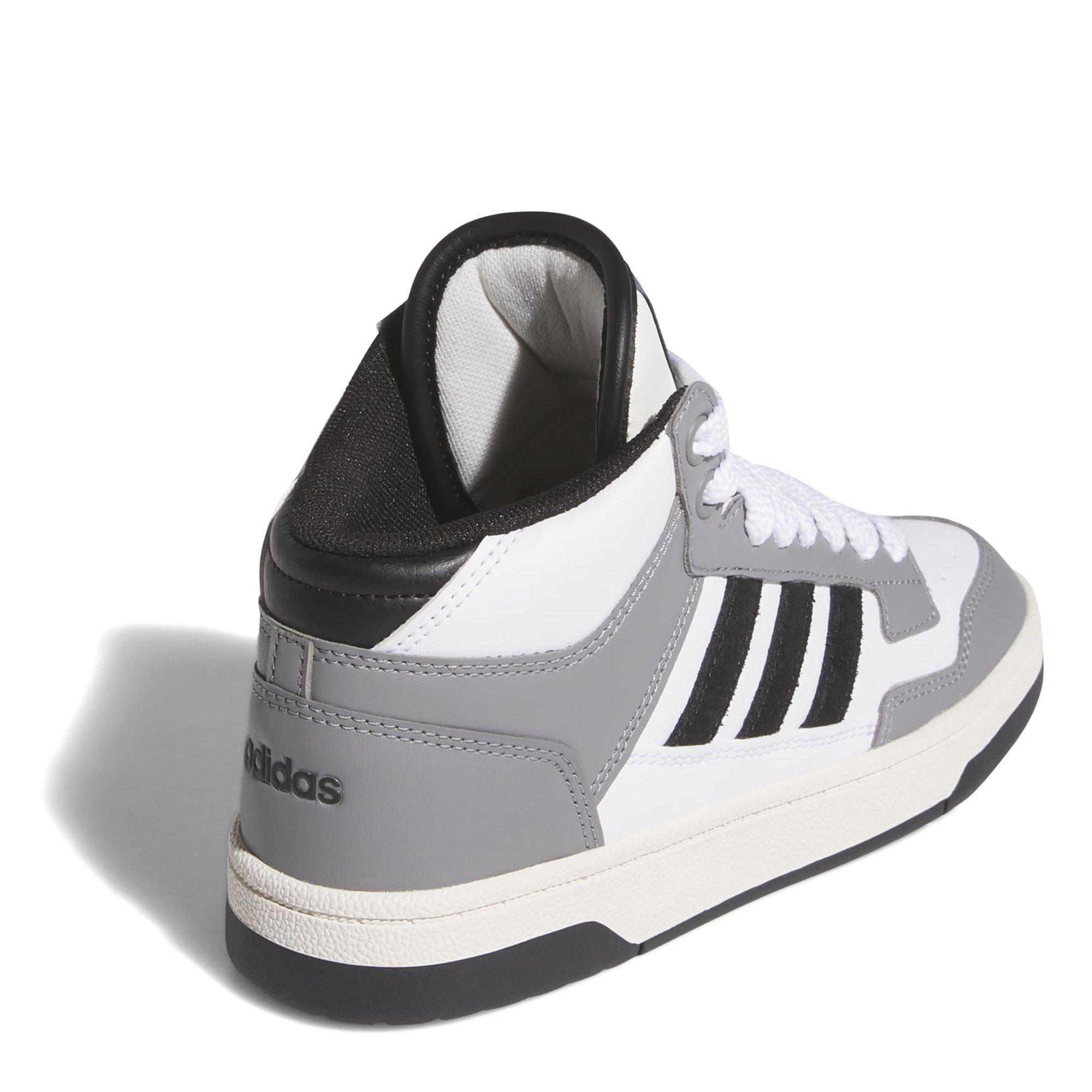 Hvid/Sort - adidas - Rapid Court Mid Trainers Juniors - 4