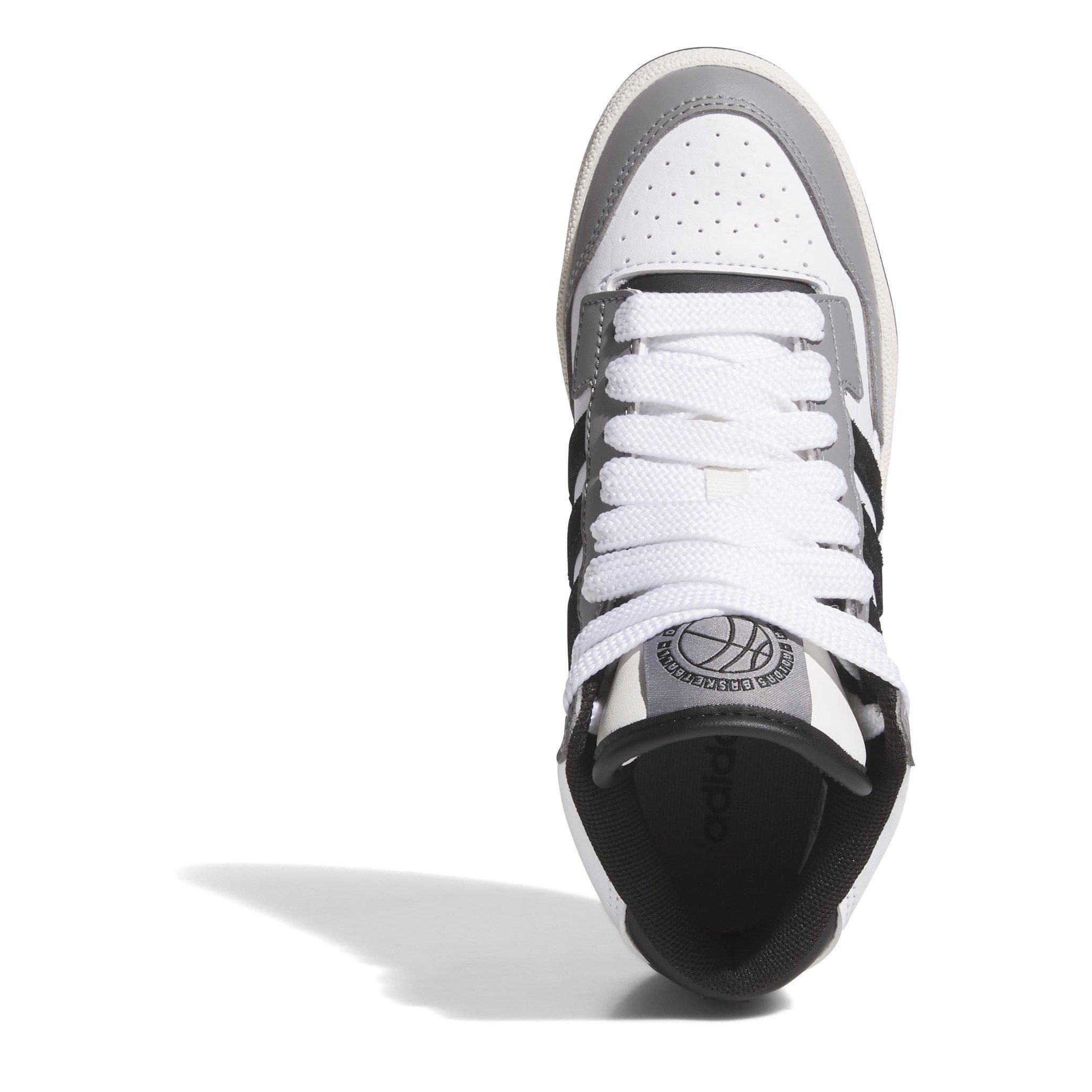 Hvid/Sort - adidas - Rapid Court Mid Trainers Juniors - 5