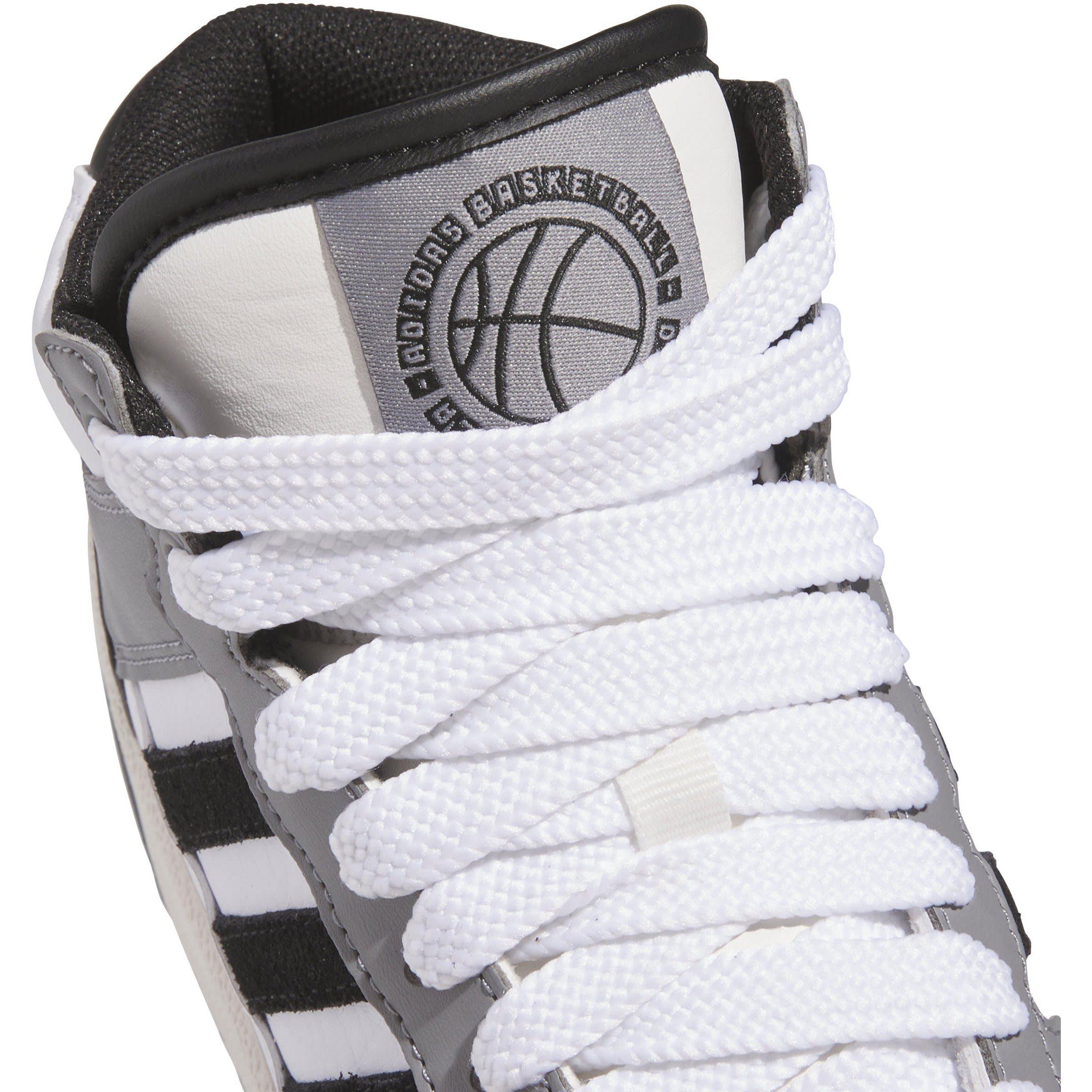 Hvid/Sort - adidas - Rapid Court Mid Trainers Juniors - 7