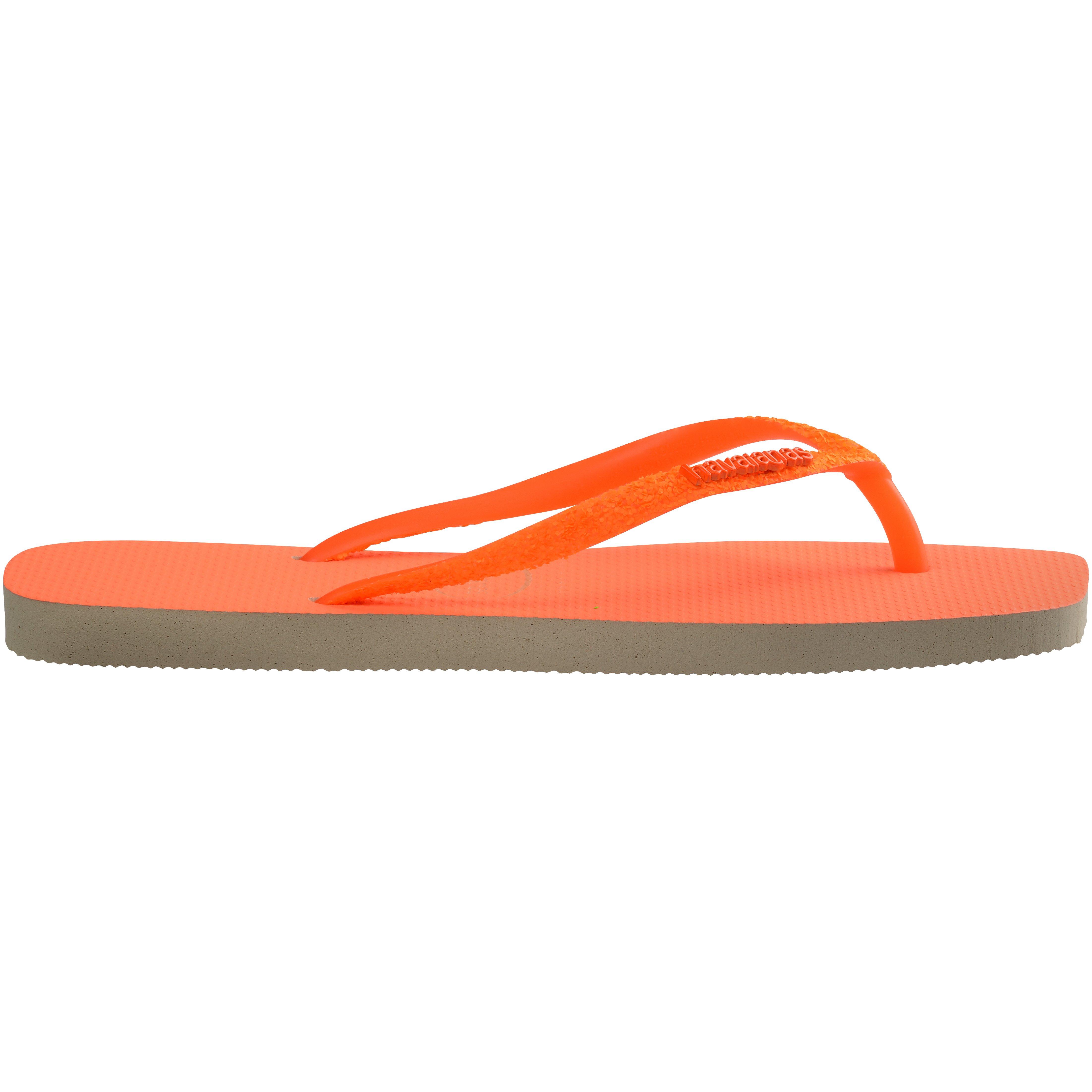 Beige/Orange - Havaianas - Unisex Kids' Square Flip Flops - 1