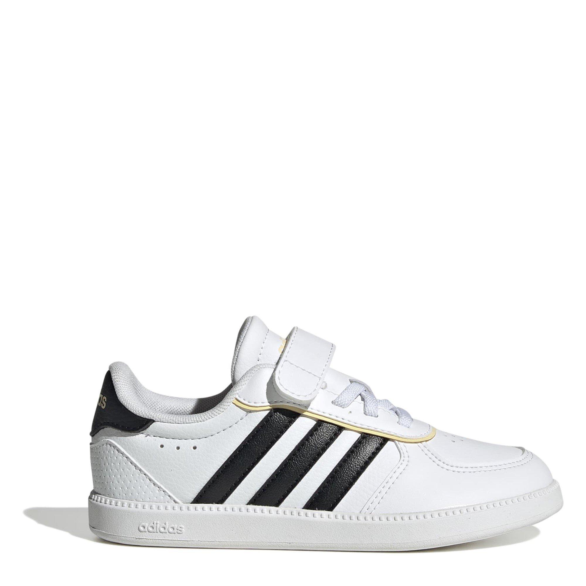 Adidas Girls Breaknet Sleek Shoes Kids - White/Black - C10 (28)
