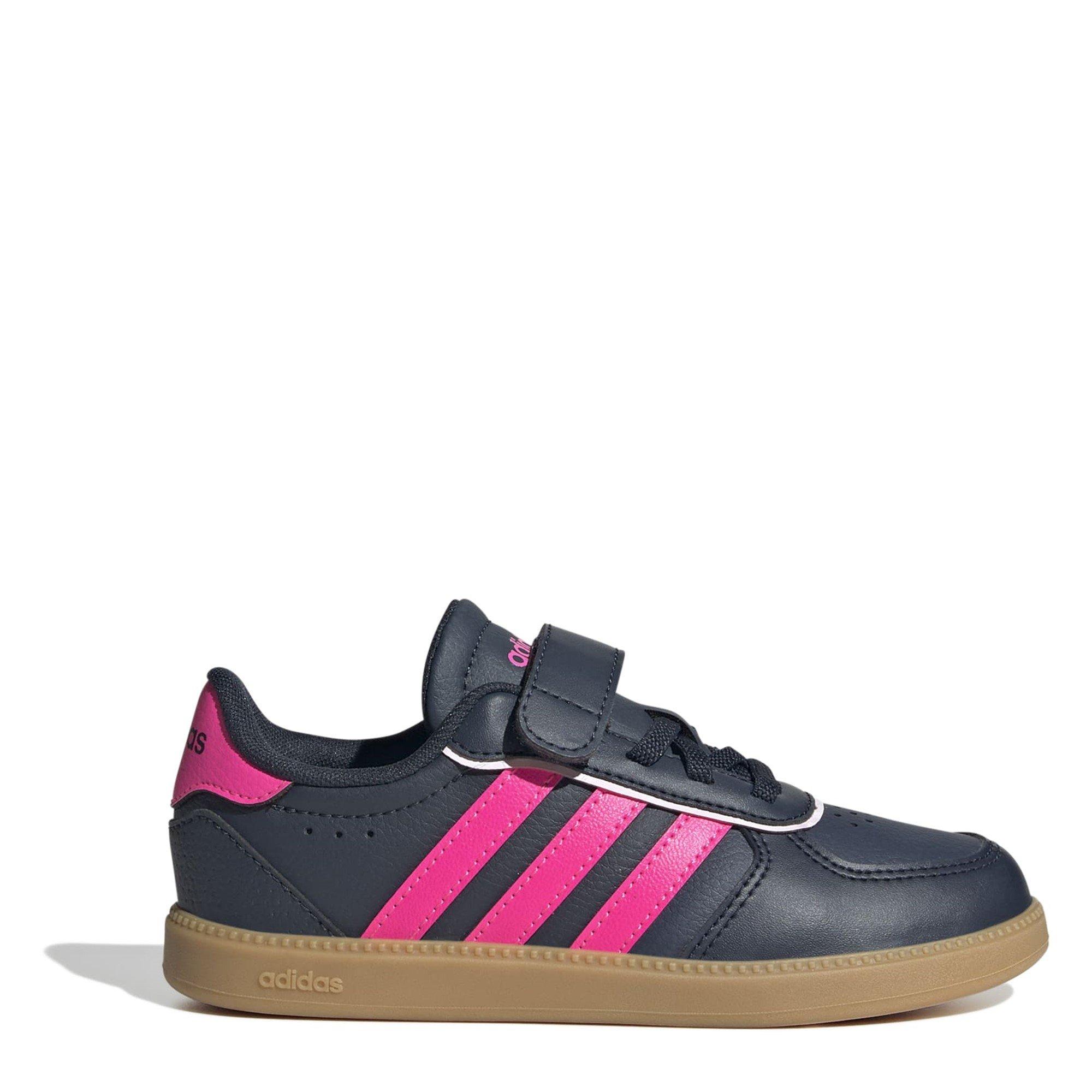 Adidas Girls Breaknet Sleek Shoes Kids - Ink/Pink - C11 (29)