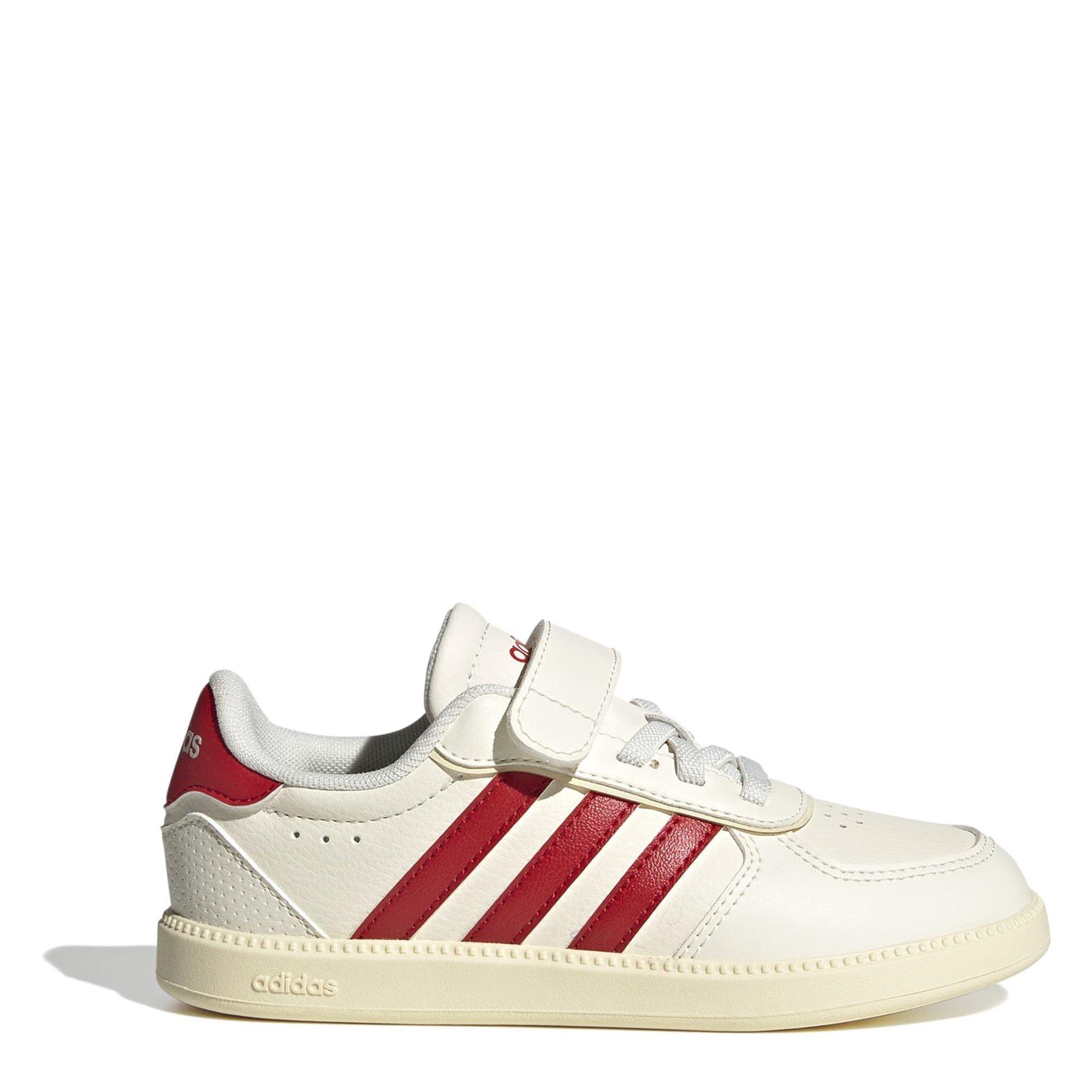Adidas Girls Breaknet Sleek Shoes Kids - Wte/Scarlt/Vn - C12 (30.5)