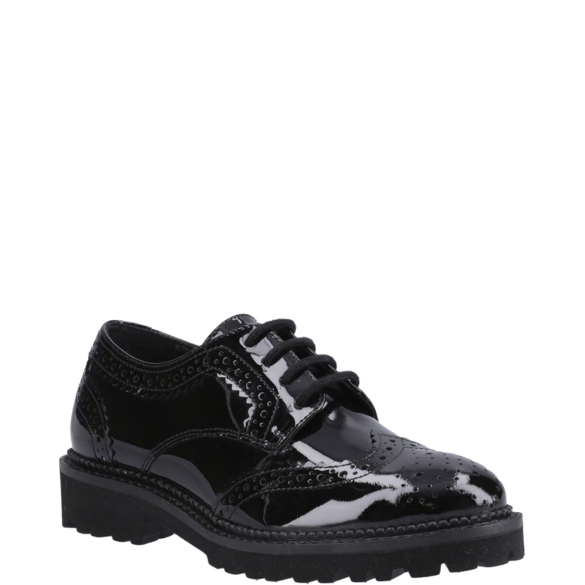Black - Hush Puppies - Gabi Lace Up Patent Jnr - 2