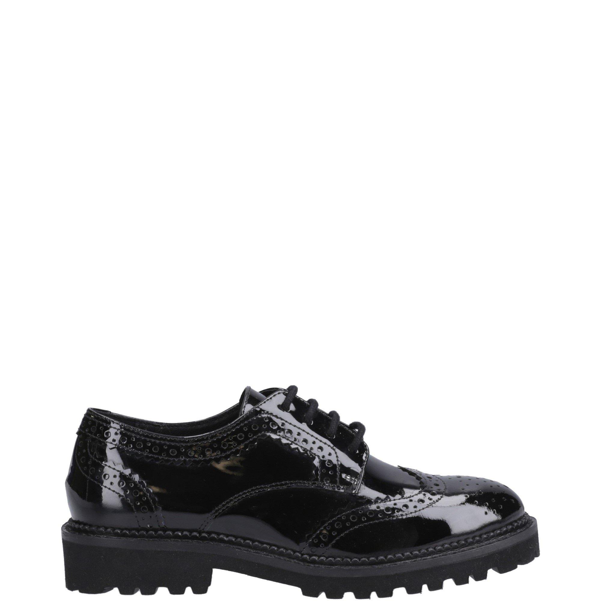Black - Hush Puppies - Gabi Lace Up Patent Snr - 1